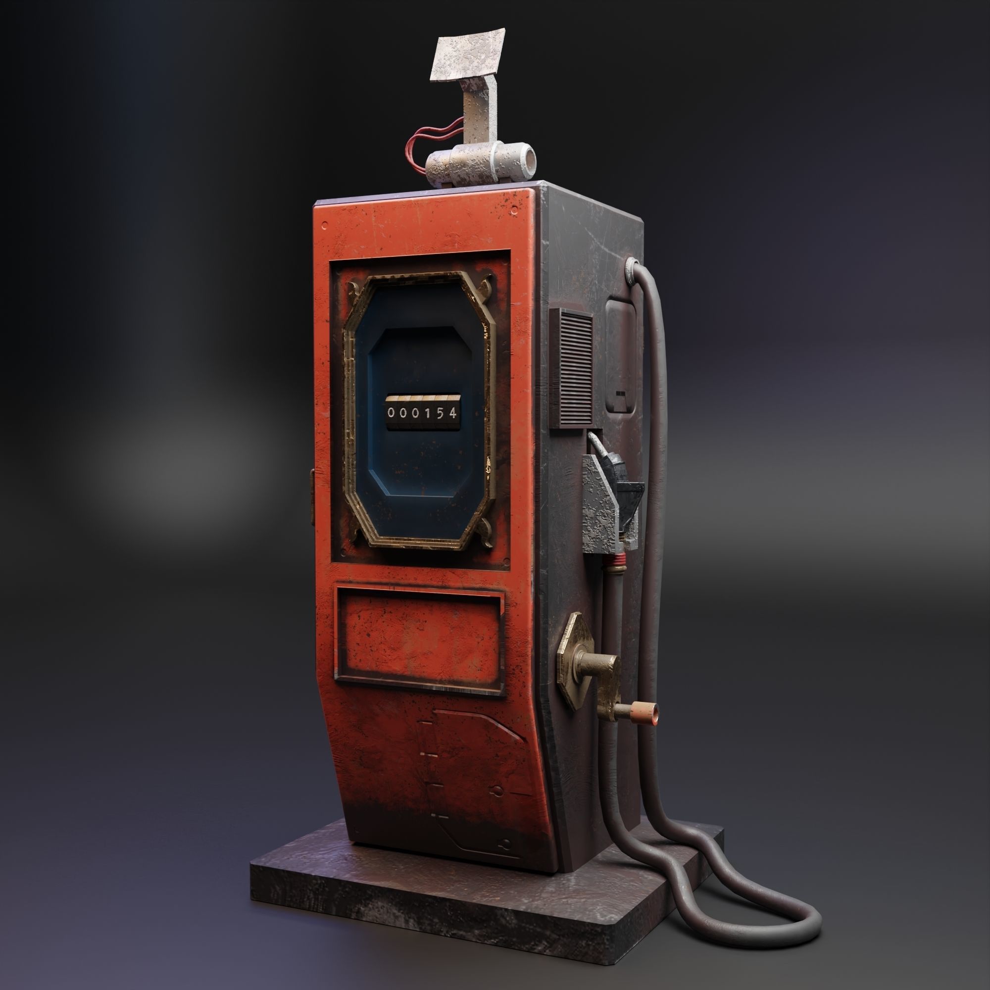 Old Gas Pump - 3D Model Free 3D model_4