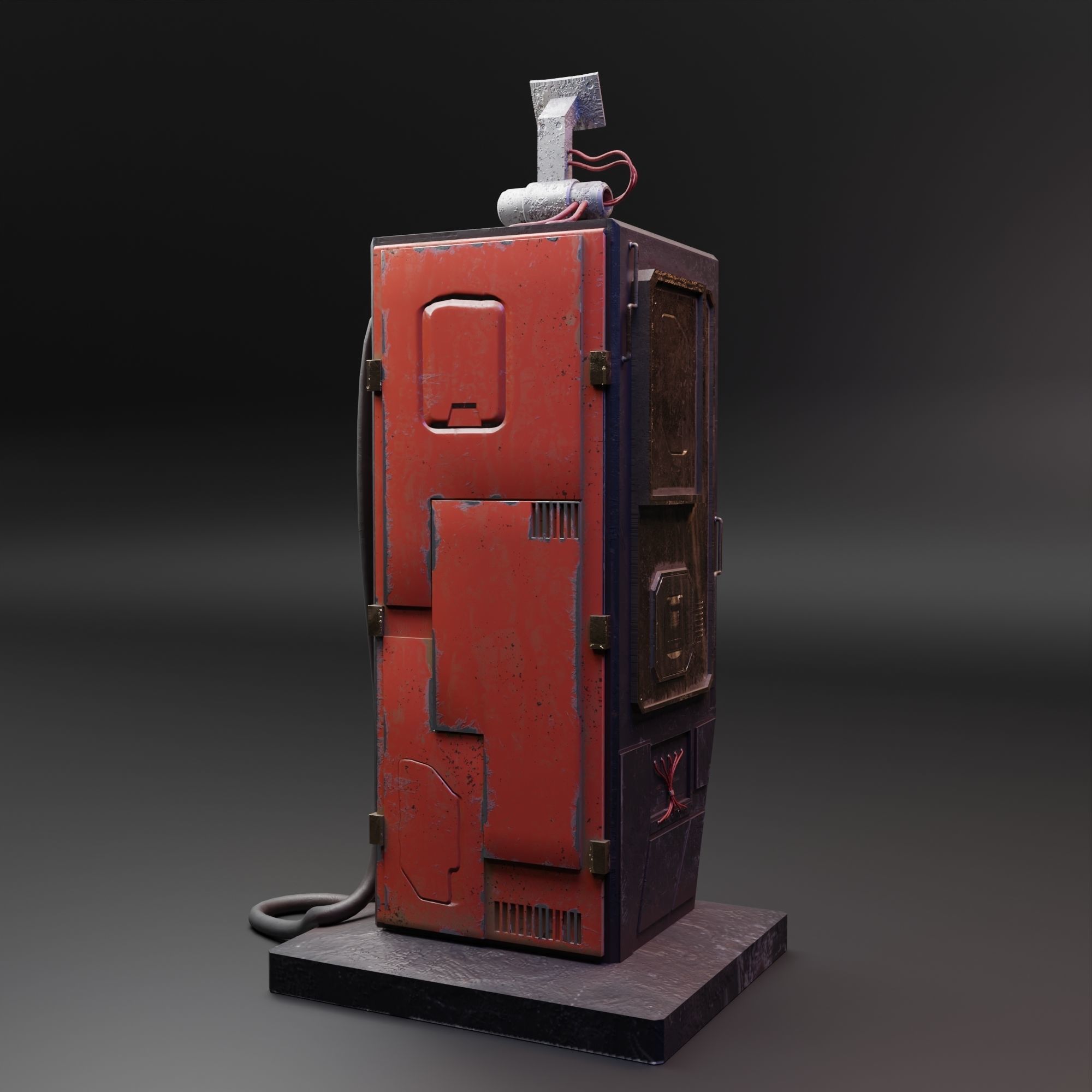Old Gas Pump - 3D Model Free 3D model_1