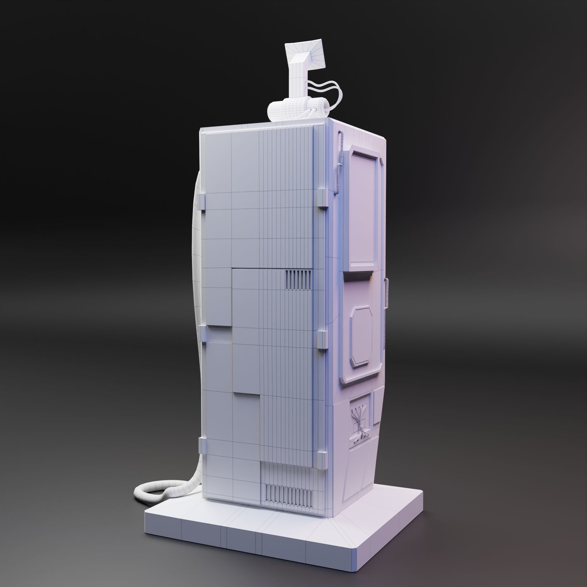 Old Gas Pump - 3D Model Free 3D model_7