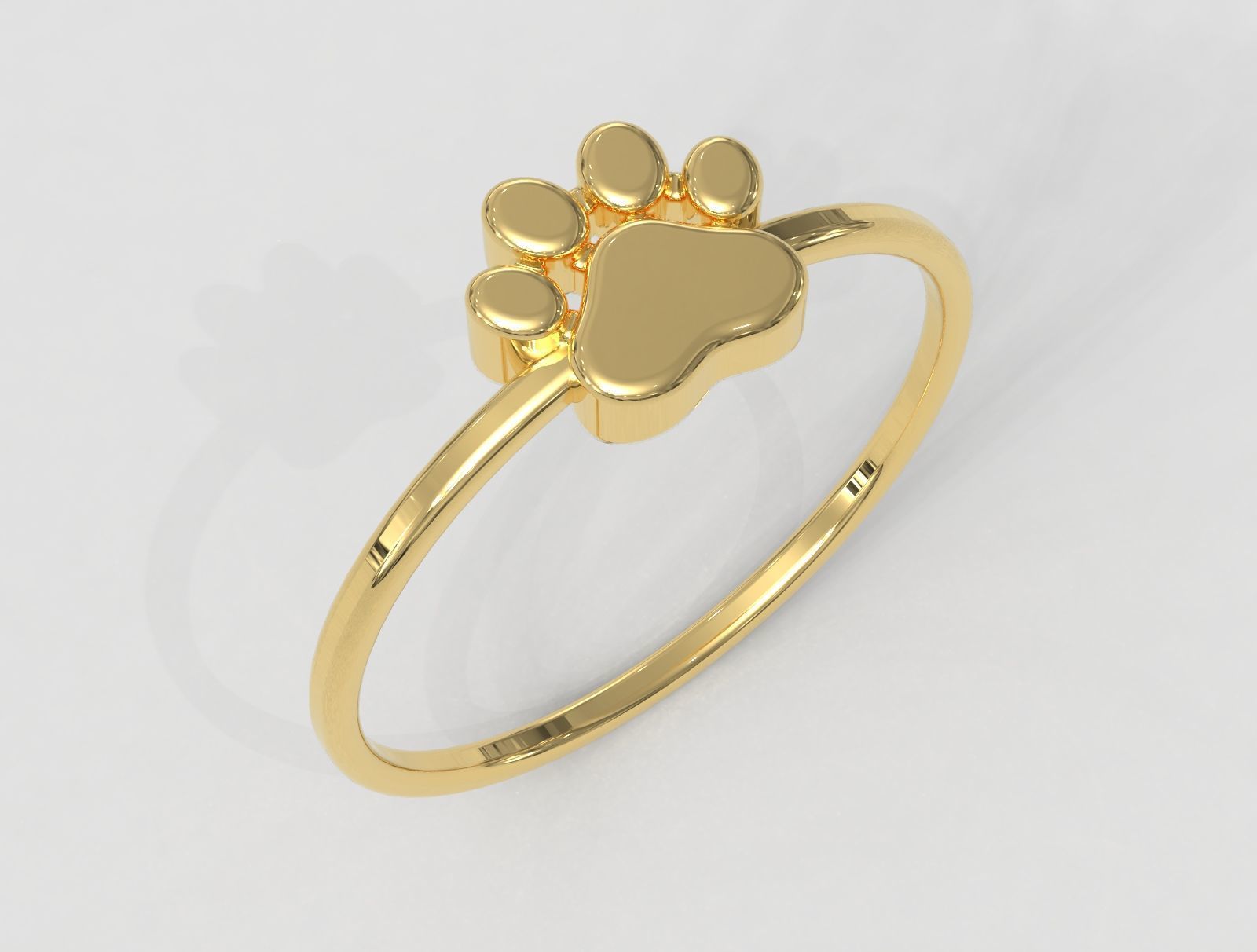 Paw Ring  Earrings Pendant  3D Model Collection_2
