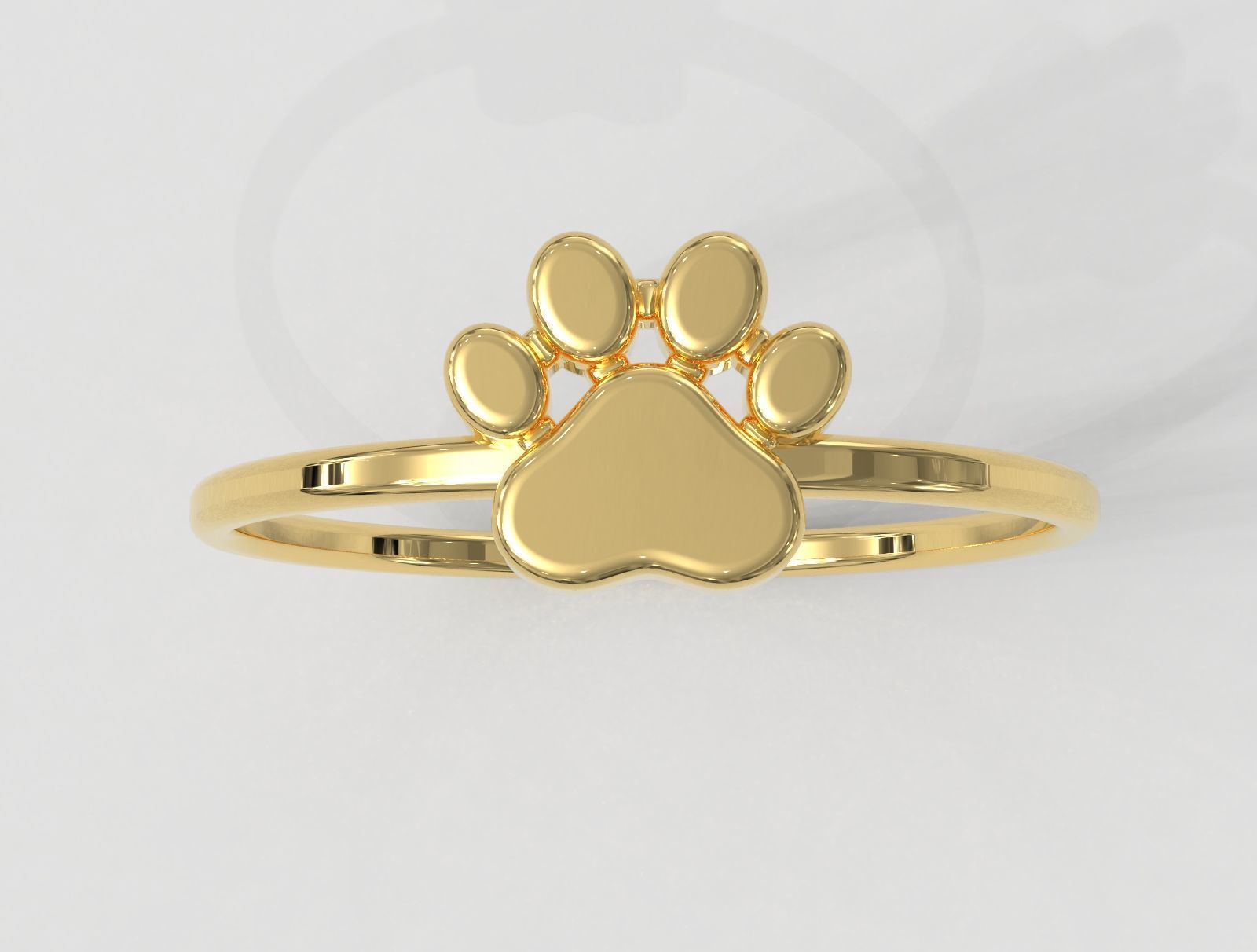 Paw Ring  Earrings Pendant  3D Model Collection_4