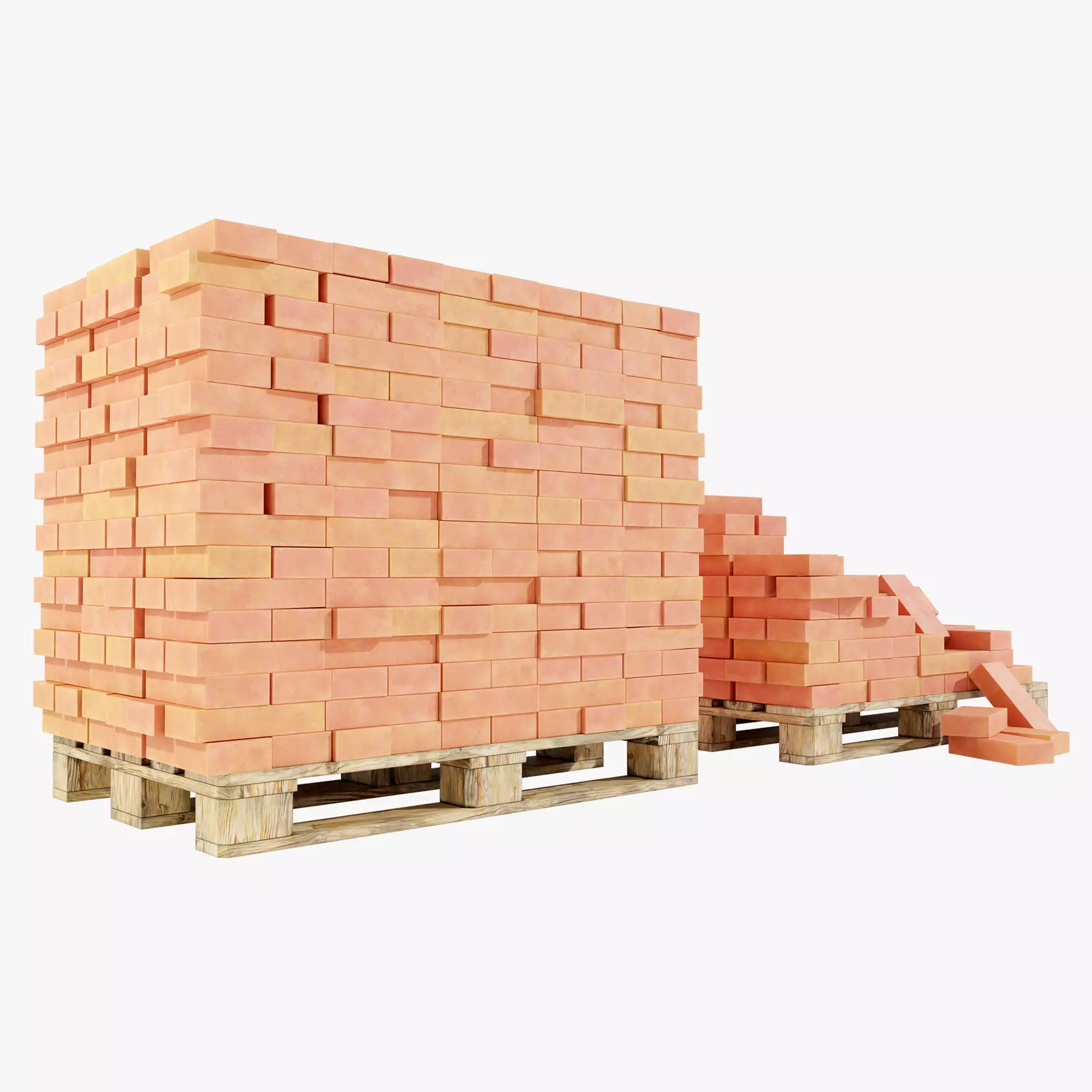 Pallet with Bricks 3D model_0