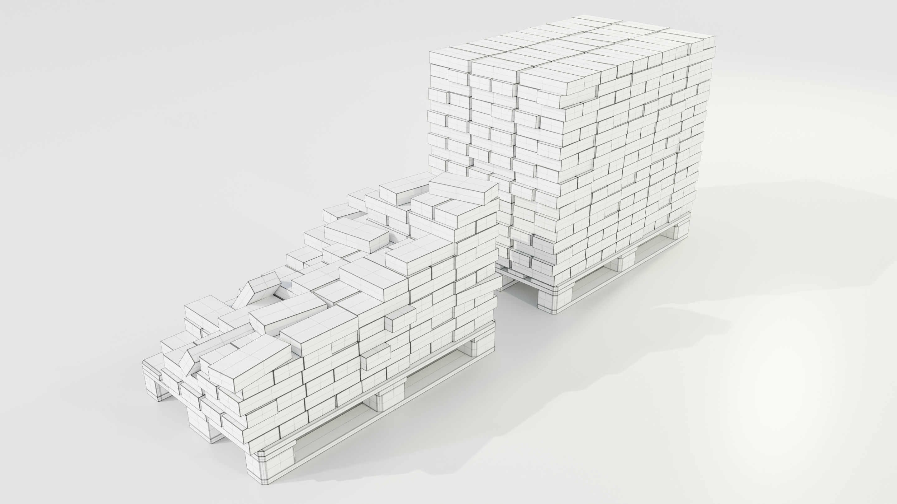 Pallet with Bricks 3D model_14
