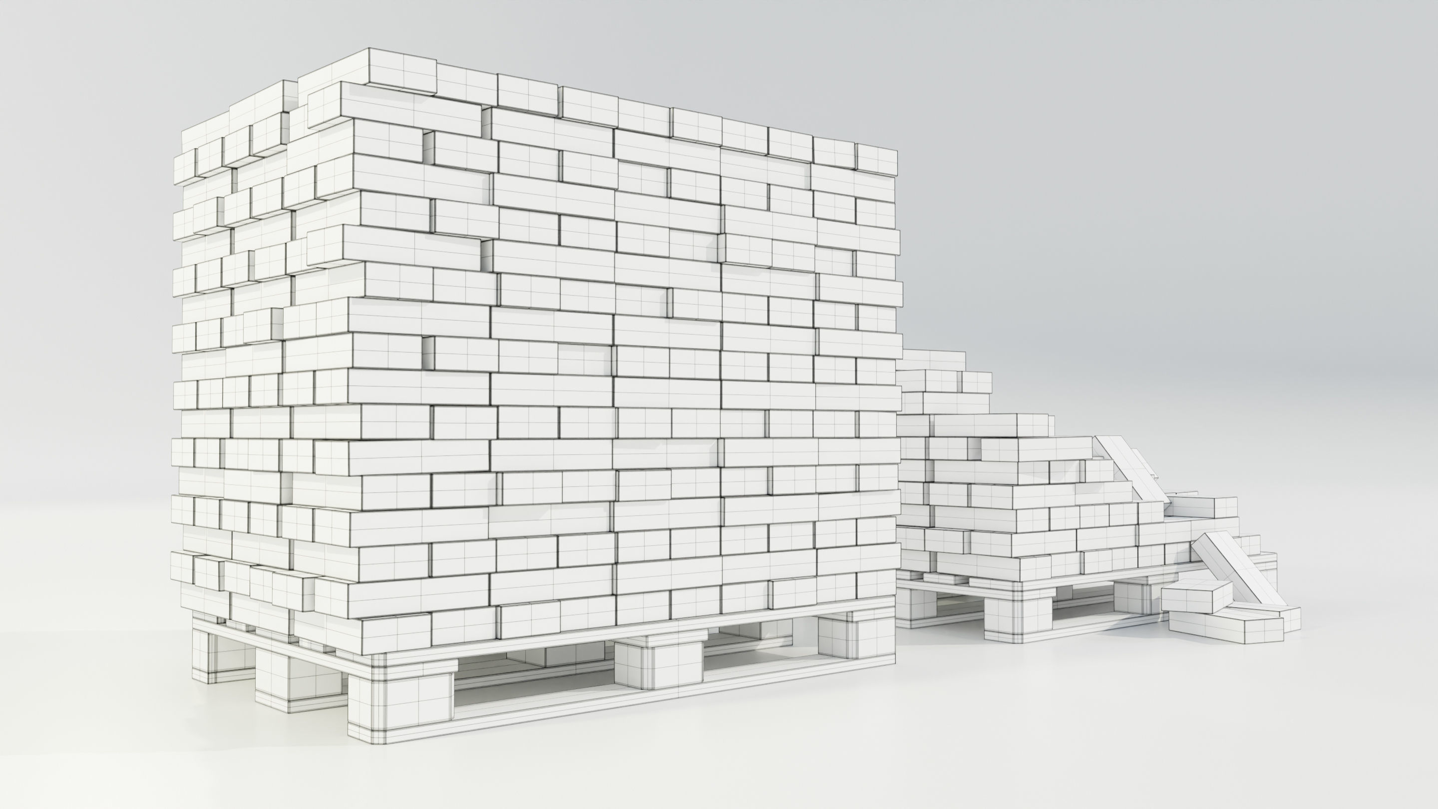 Pallet with Bricks 3D model_17
