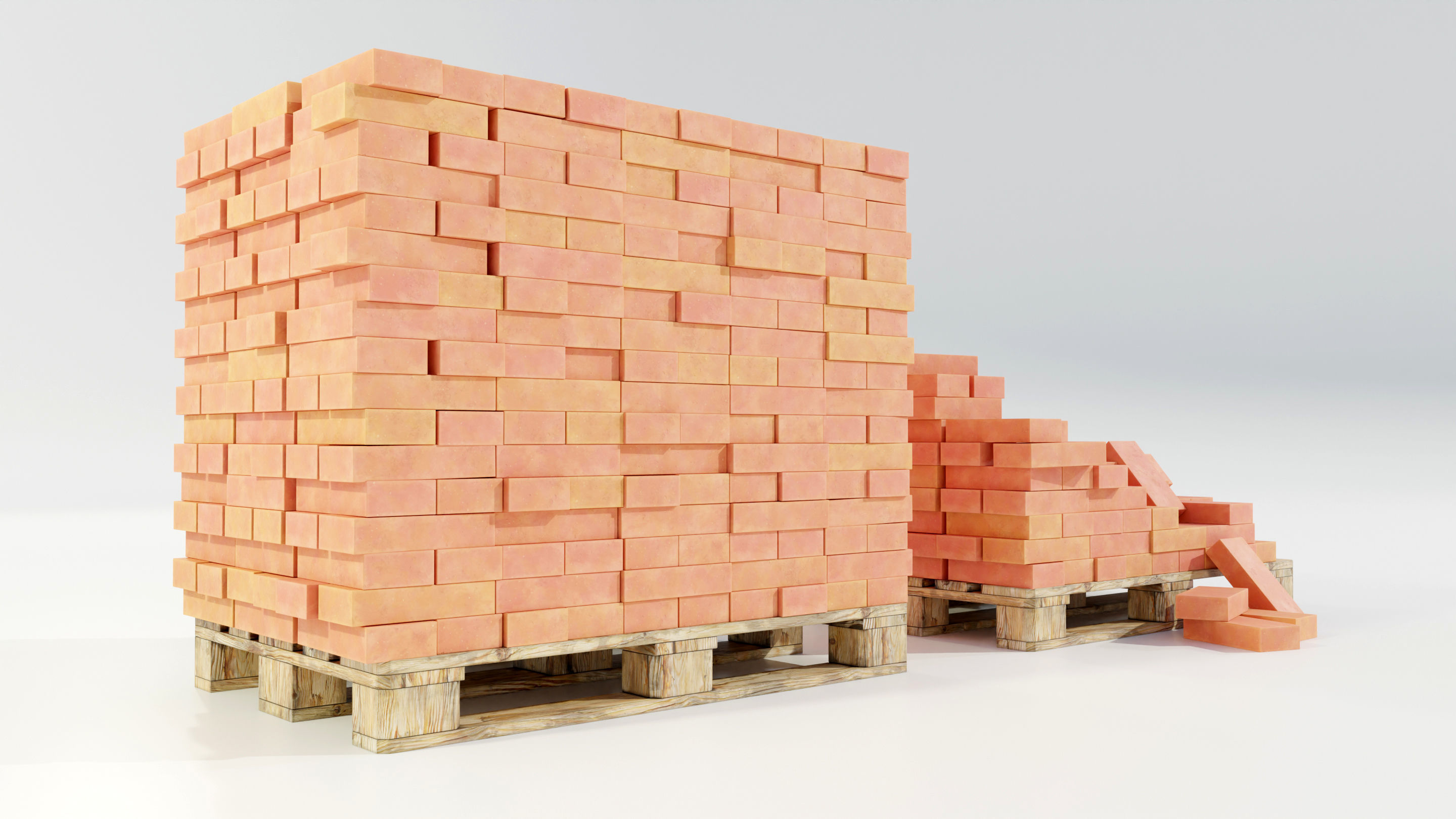 Pallet with Bricks 3D model_7