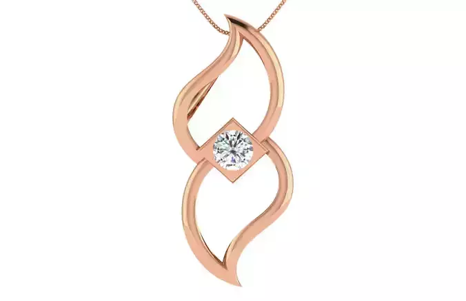 Women light weight pendant 3dm stl render detail