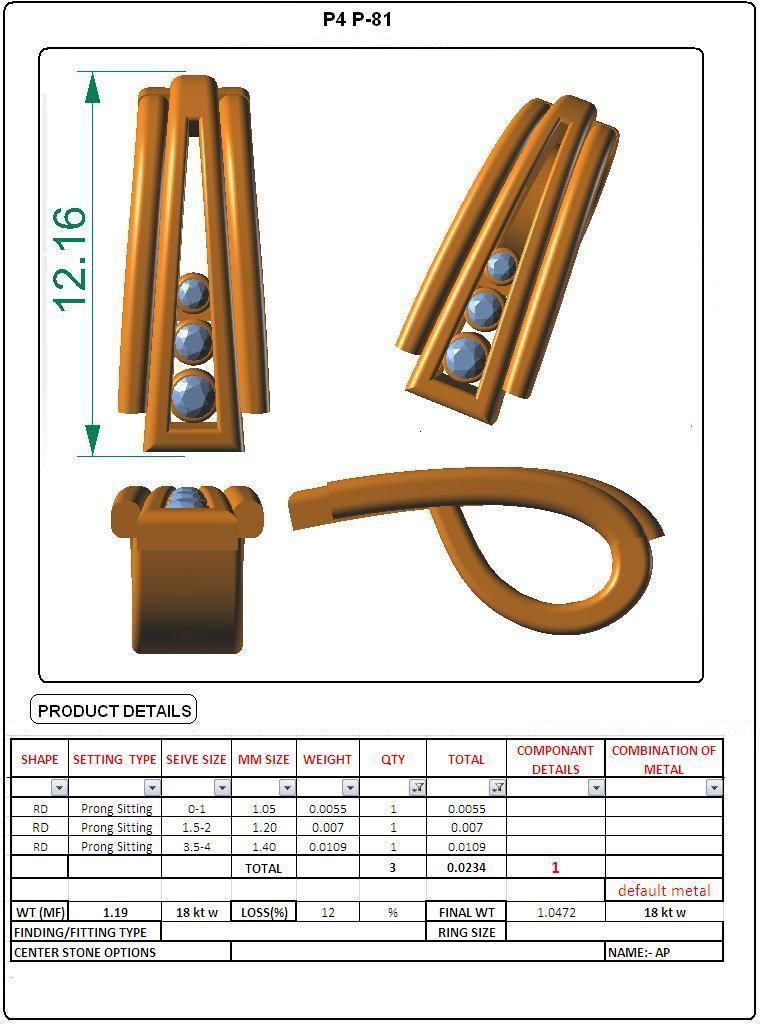 Women light weight pendant 3dm stl render detail 3D print model_1