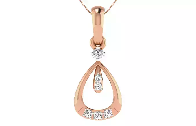 Women light weight pendant 3dm stl render detail