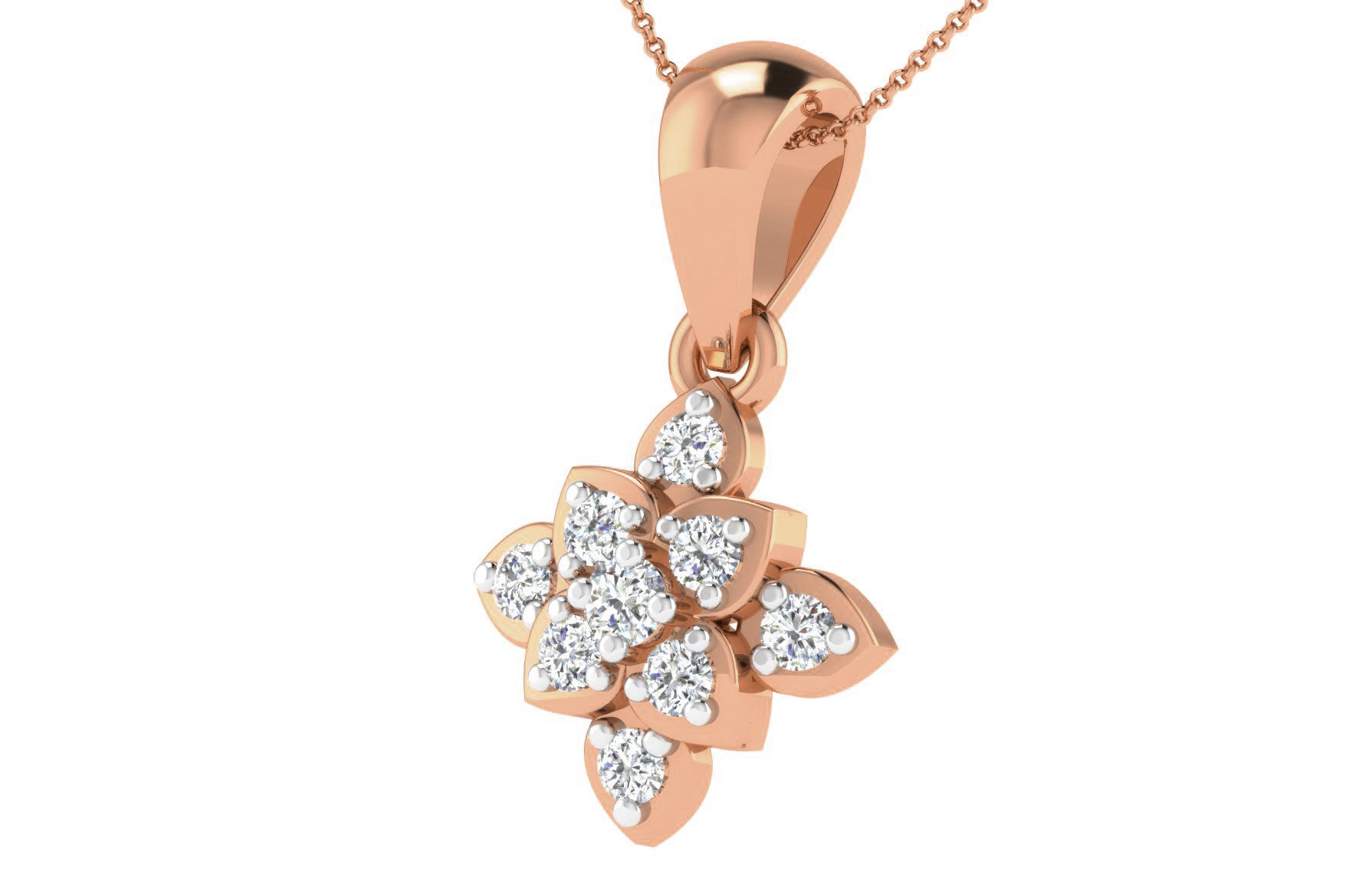 Women Flower light weight pendant 3dm stl render detail 3D print model_1