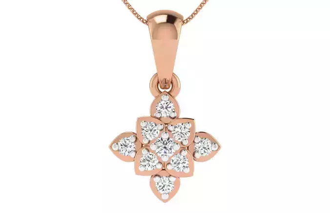 Women Flower light weight pendant 3dm stl render detail 3D print model