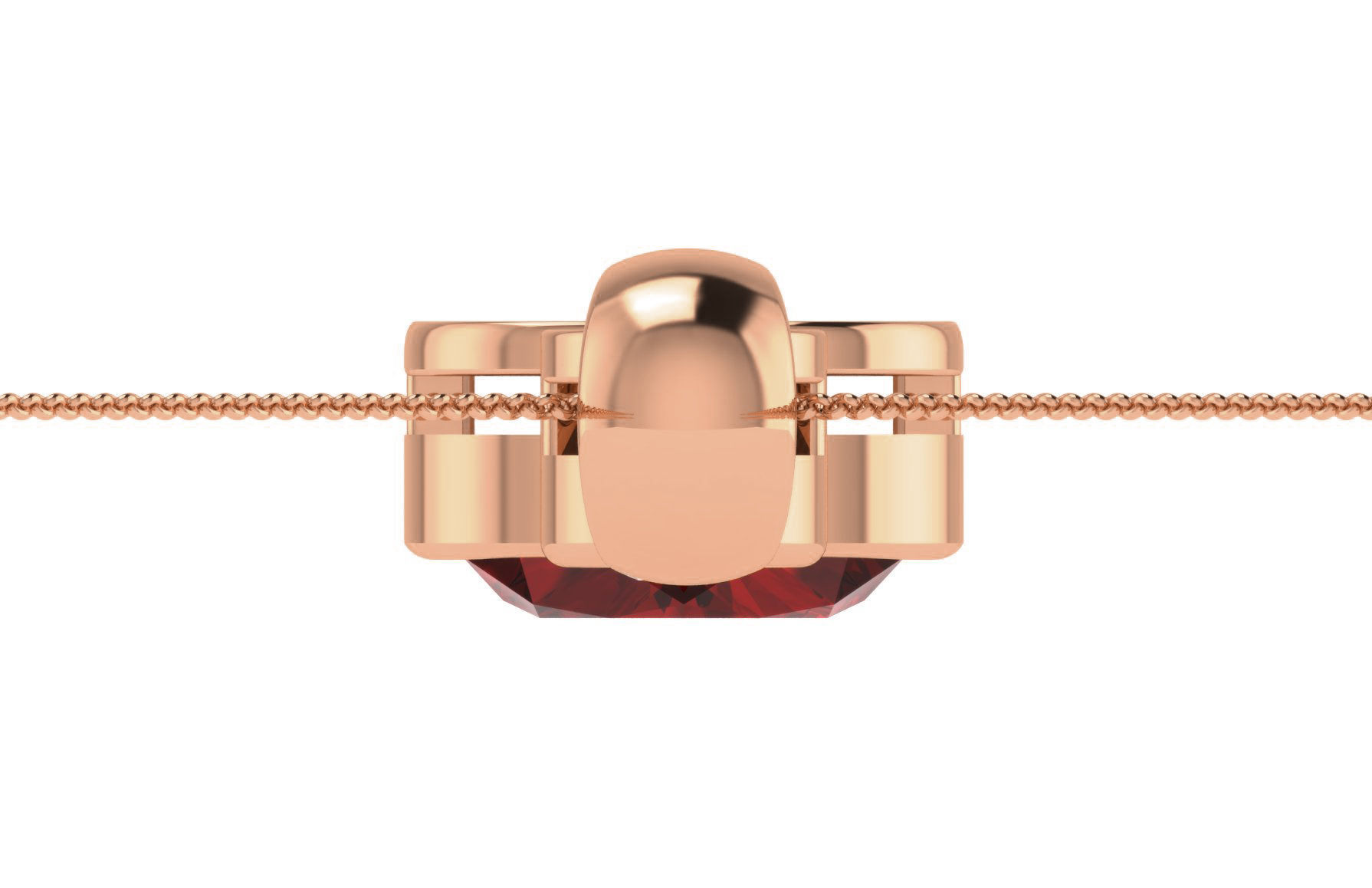 Women Ruby Heart light weight pendant 3dm stl render detail 3D print model_4