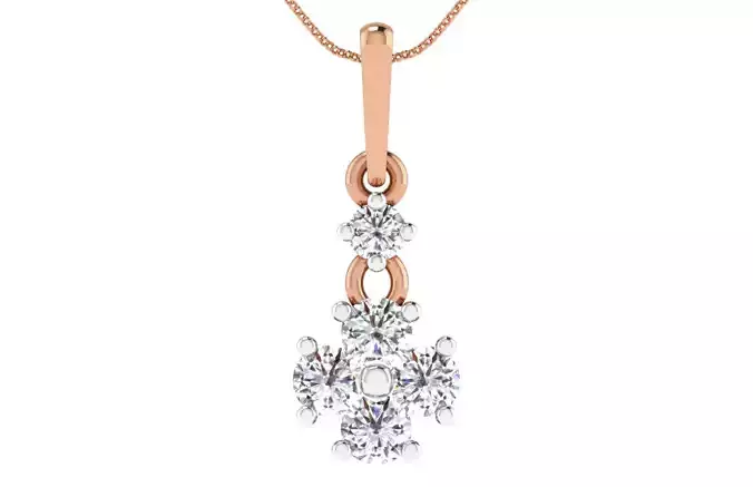 Women light weight pendant 3dm stl render detail