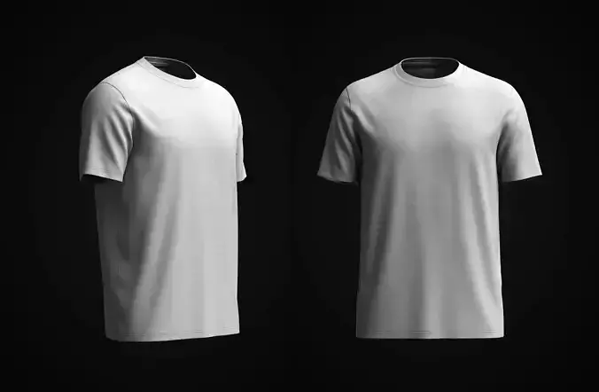 Regular T-shirt 3D model