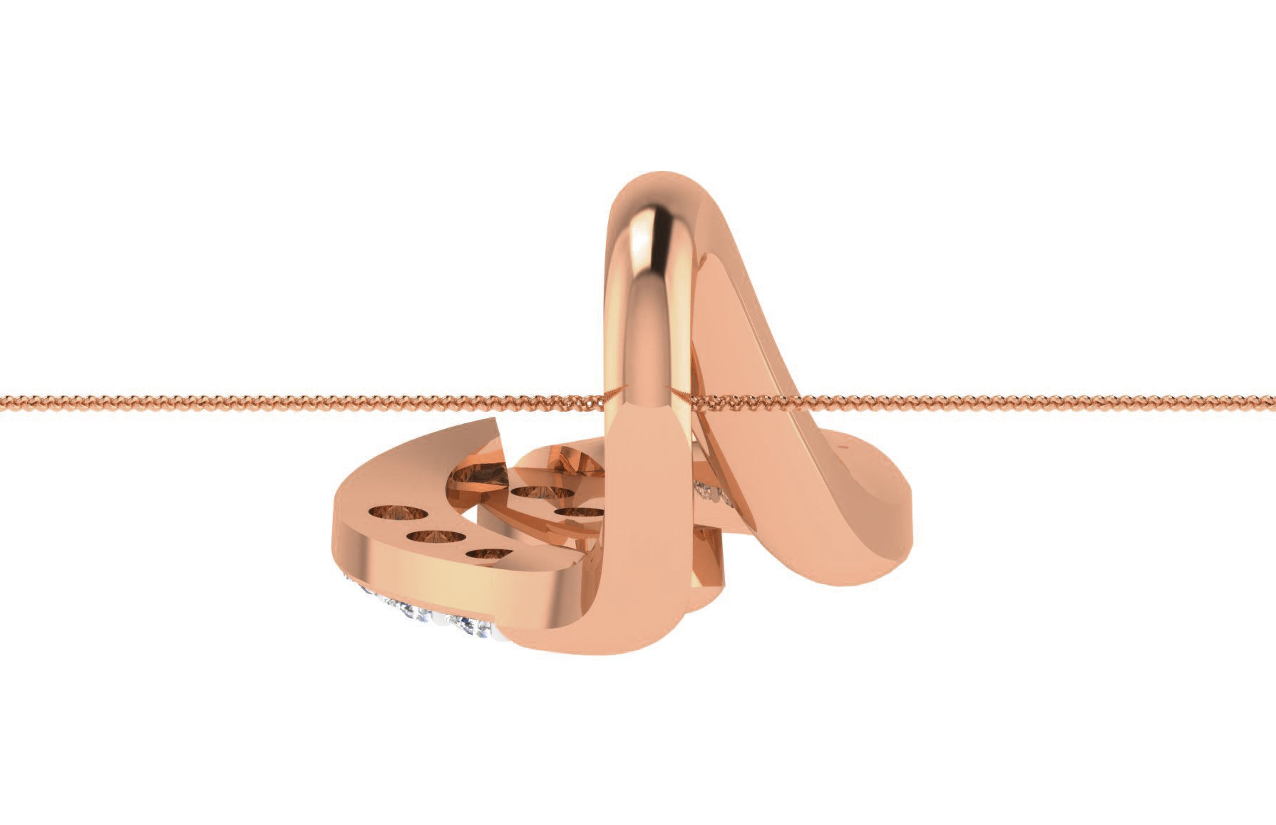 Women light weight pendant 3dm stl render detail 3D print model_4