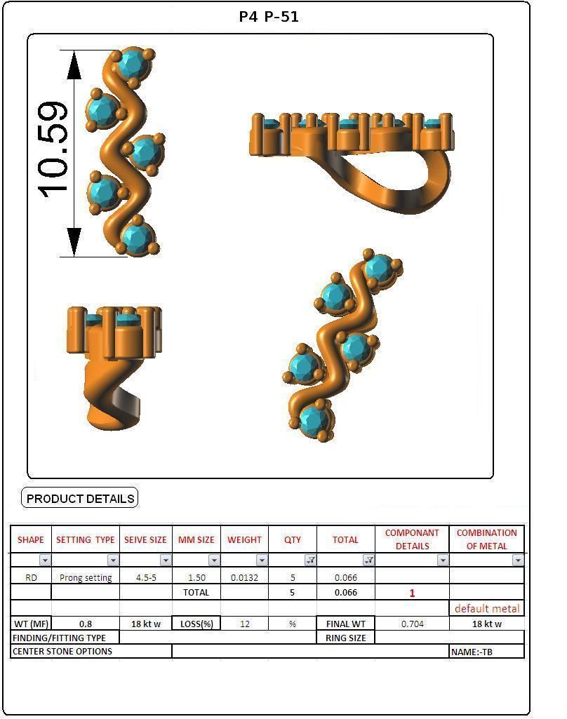 Women light weight pendant 3dm stl render detail 3D print model_3