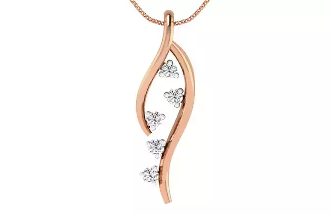 Women light weight pendant 3dm stl render detail