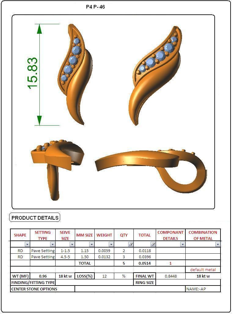 Women light weight pendant 3dm stl render detail 3D print model_3