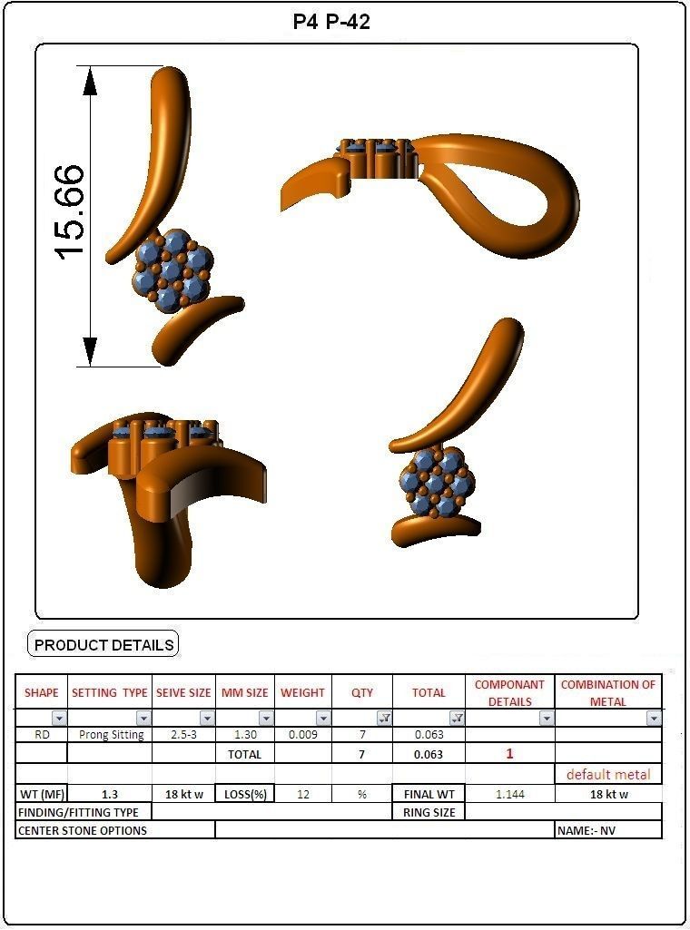 Women light weight pendant 3dm stl render detail 3D print model_3