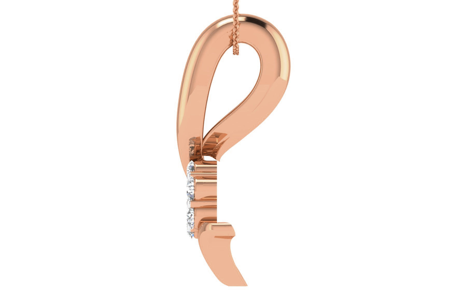 Women light weight pendant 3dm stl render detail 3D print model_2