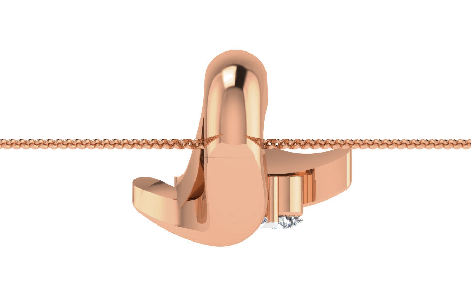 Women light weight pendant 3dm stl render detail 3D print model_4