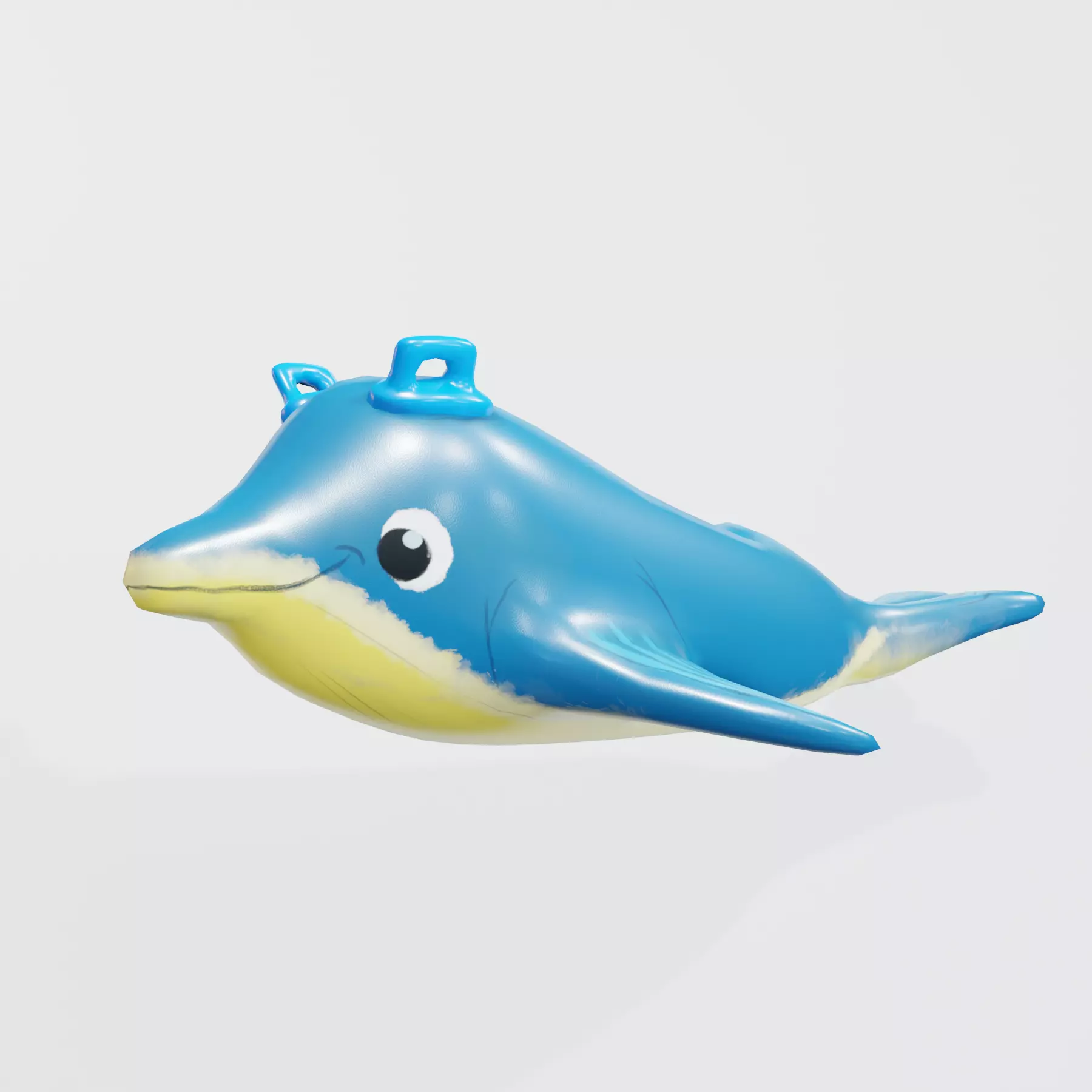 Dolphin inflatable balloon bathing water toy with handles Low-poly 3D model