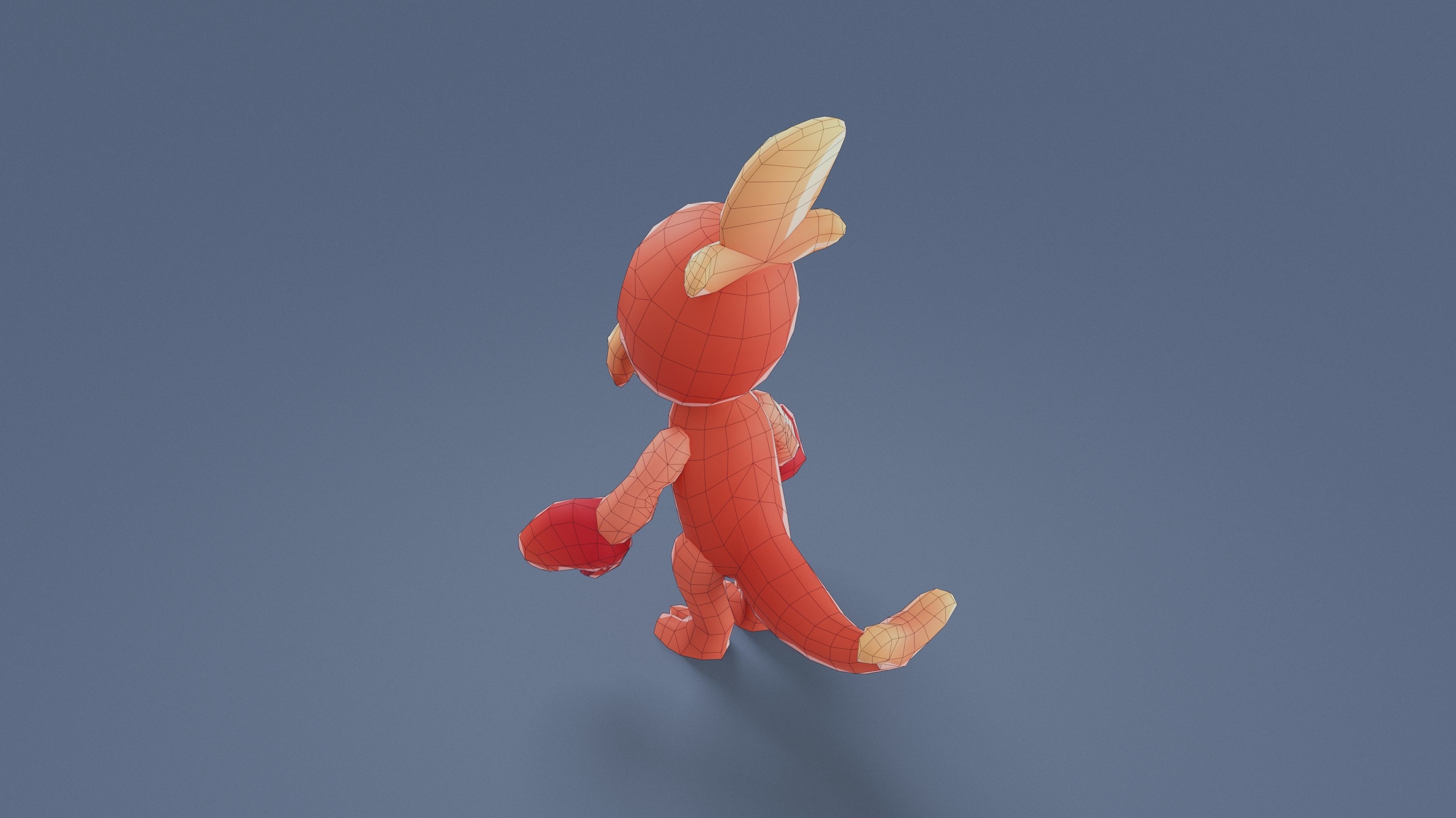 Cartoon Characters - Small Lobster Warrior Low-poly 3D model_15