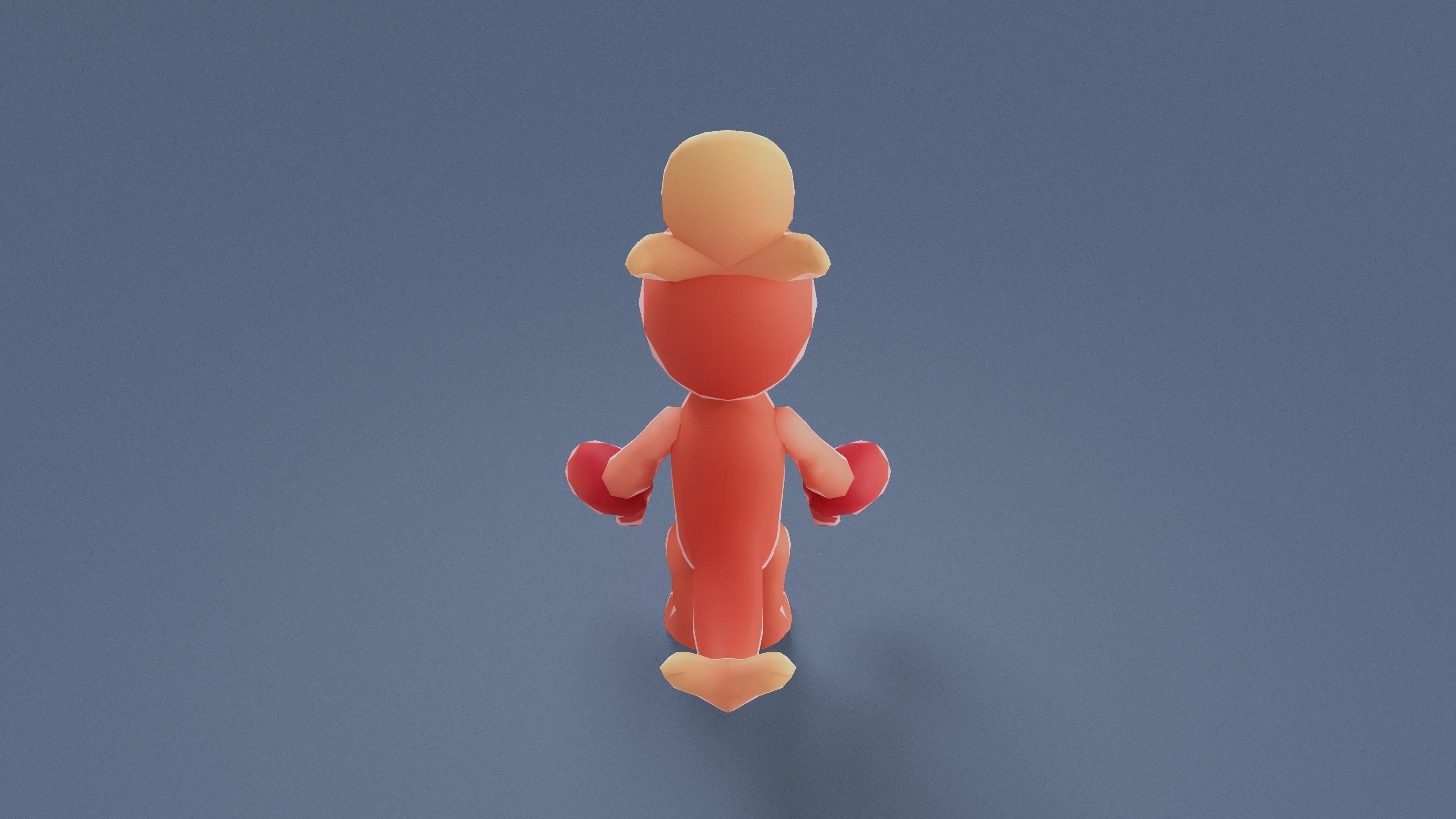 Cartoon Characters - Small Lobster Warrior Low-poly 3D model_5