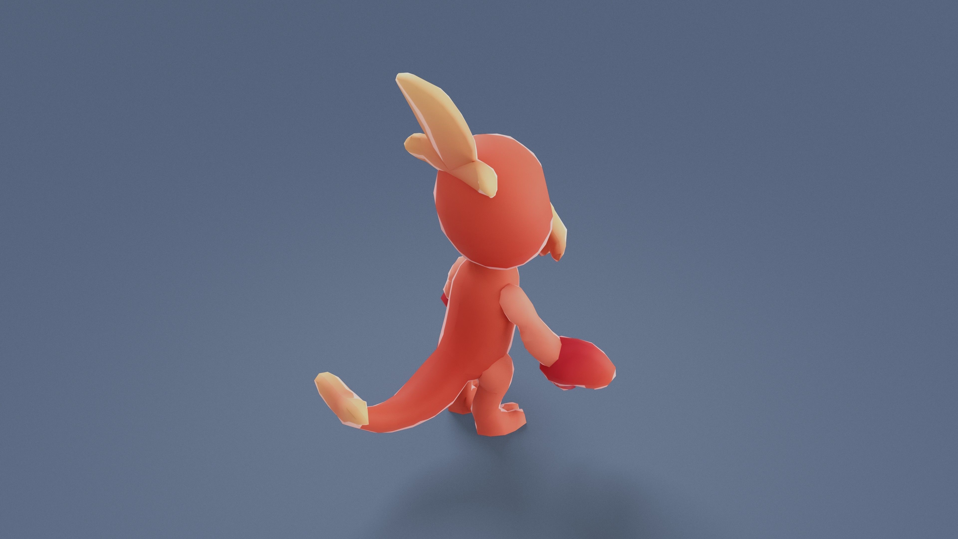Cartoon Characters - Small Lobster Warrior Low-poly 3D model_6