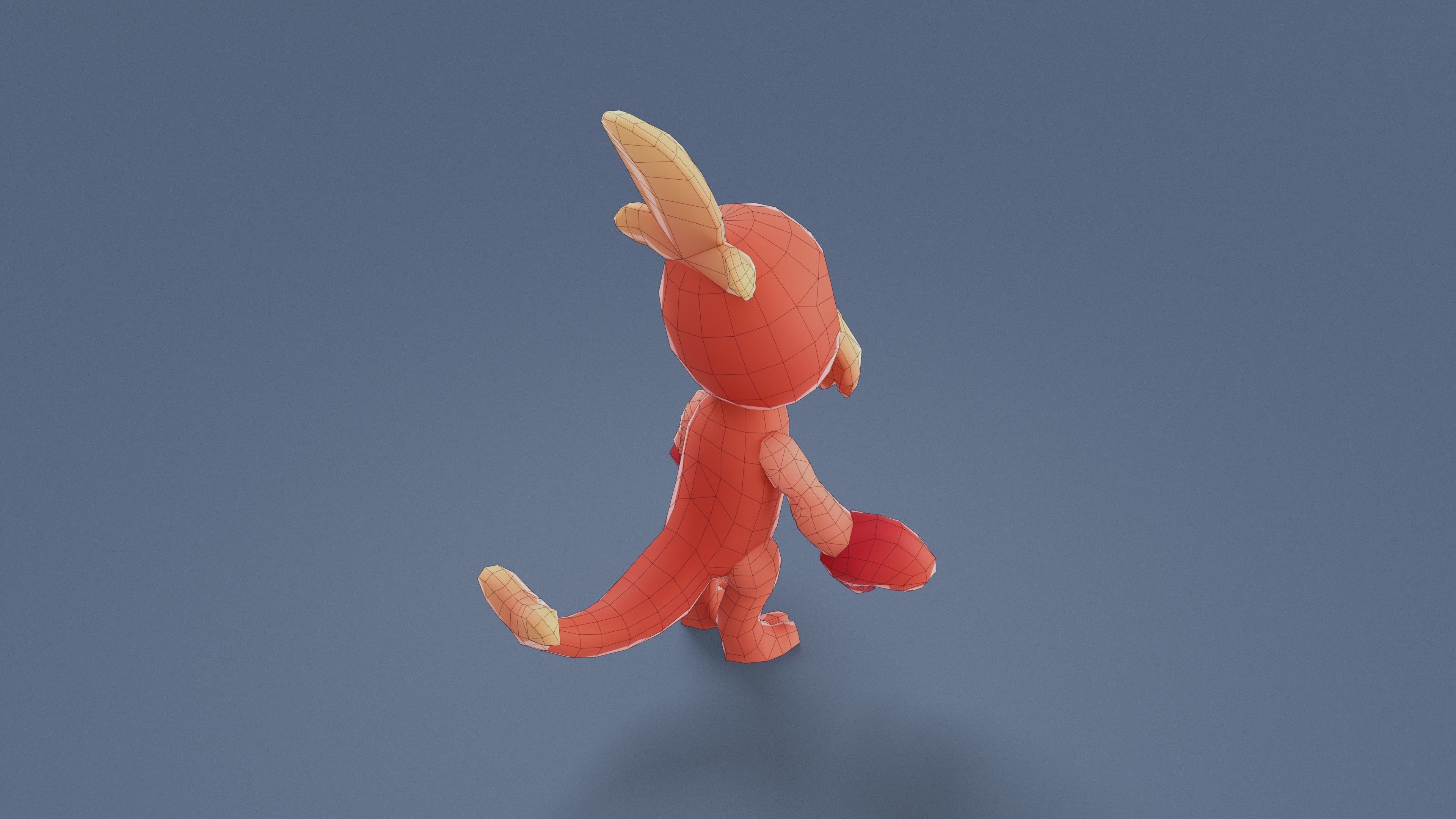 Cartoon Characters - Small Lobster Warrior Low-poly 3D model_17