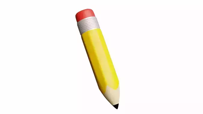 Stylized Pencil Illustration 3D model
