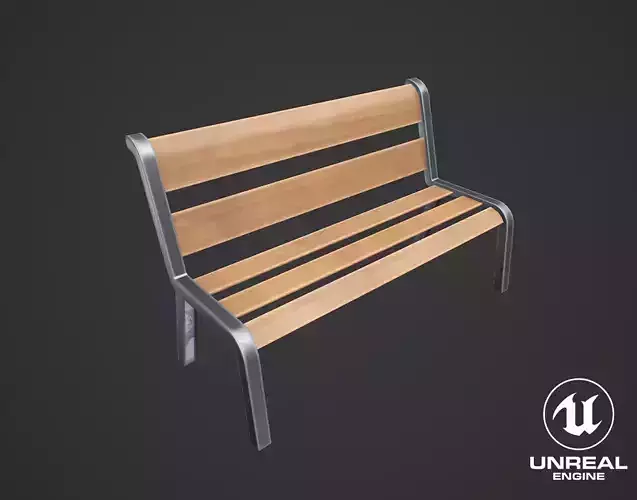 Stylized Wooden Bench