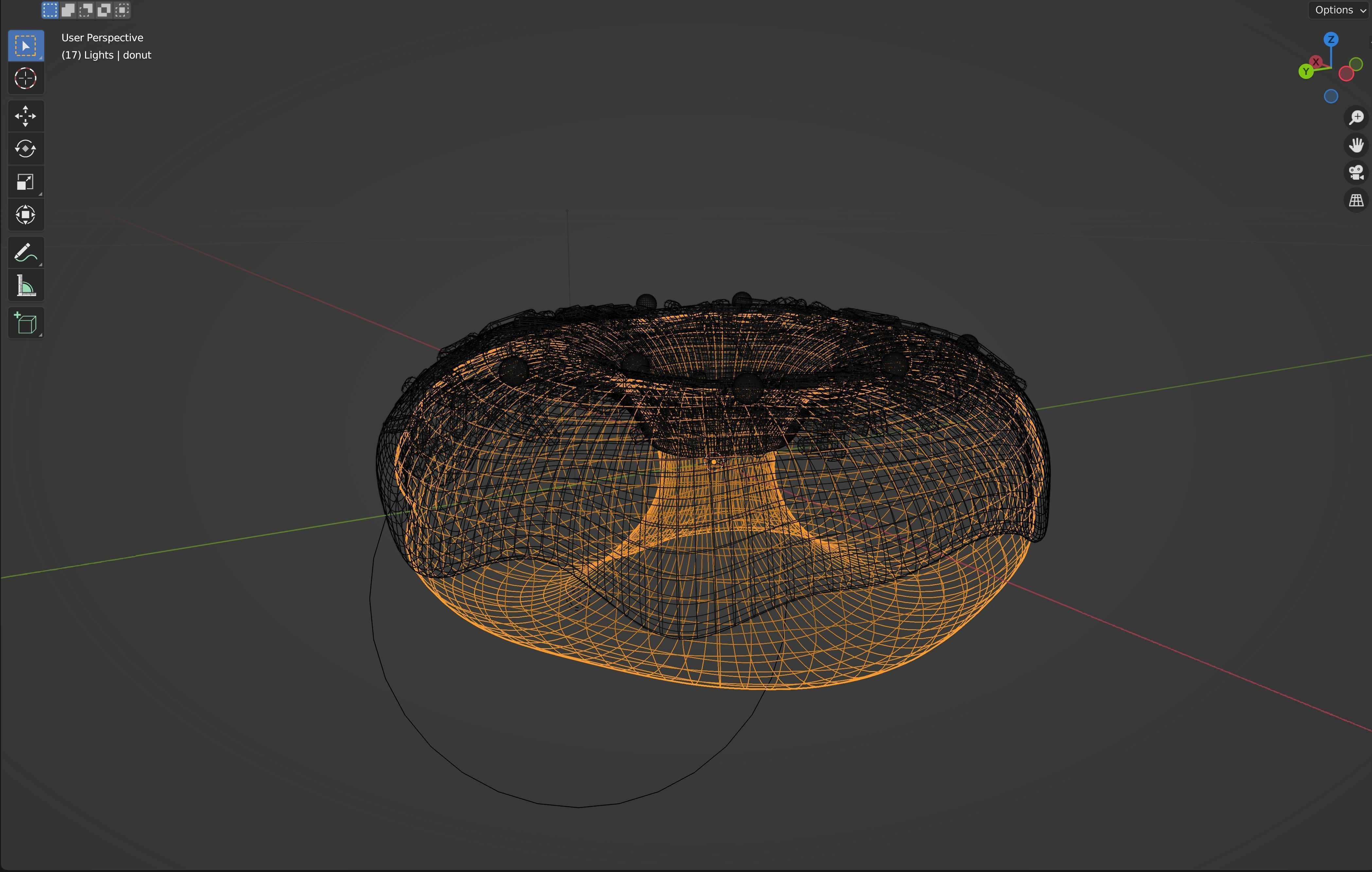 Donut with sprinkles 3D model_5