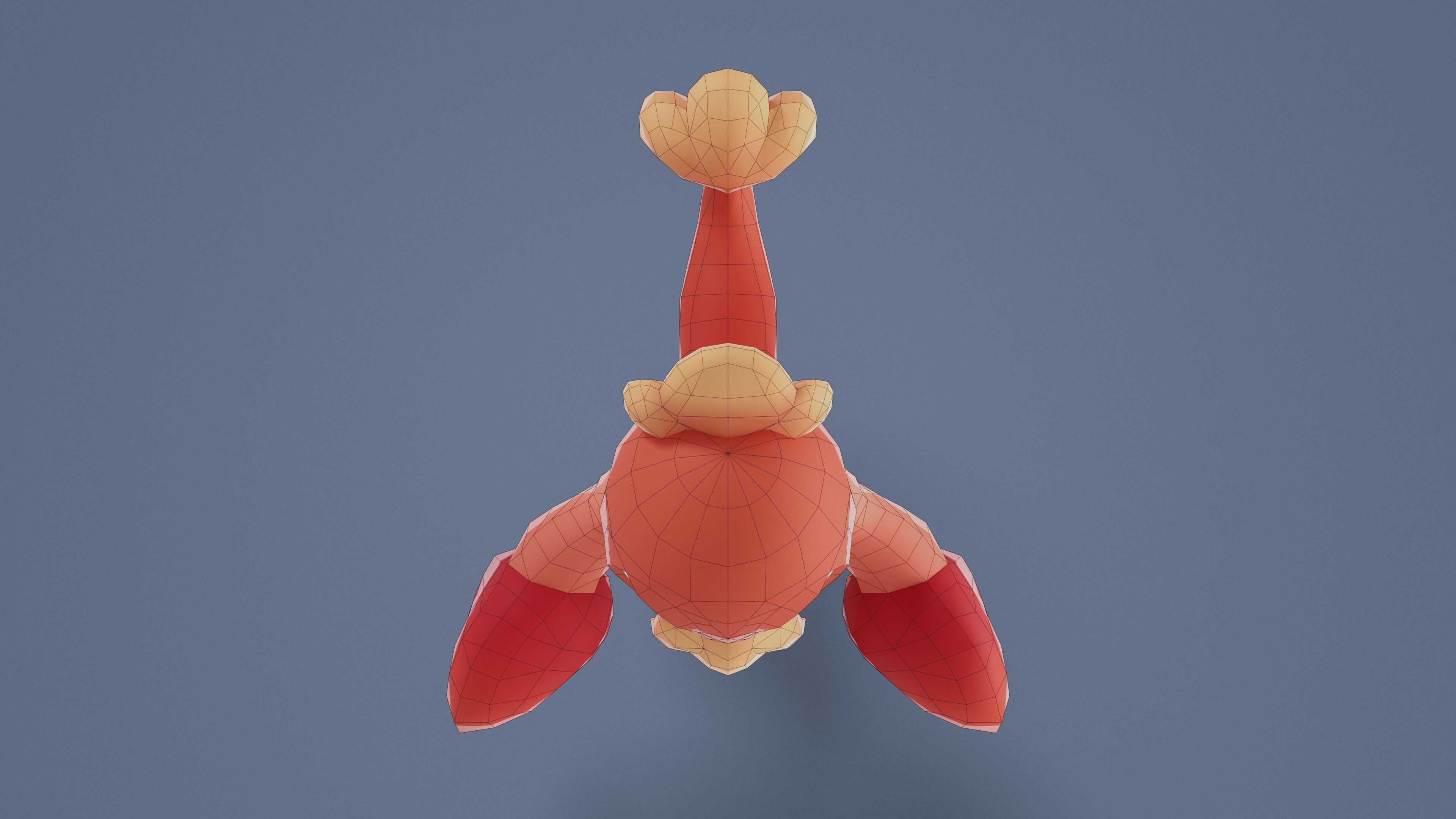 Cartoon Characters - Medium Lobster Warrior Low-poly 3D model_23