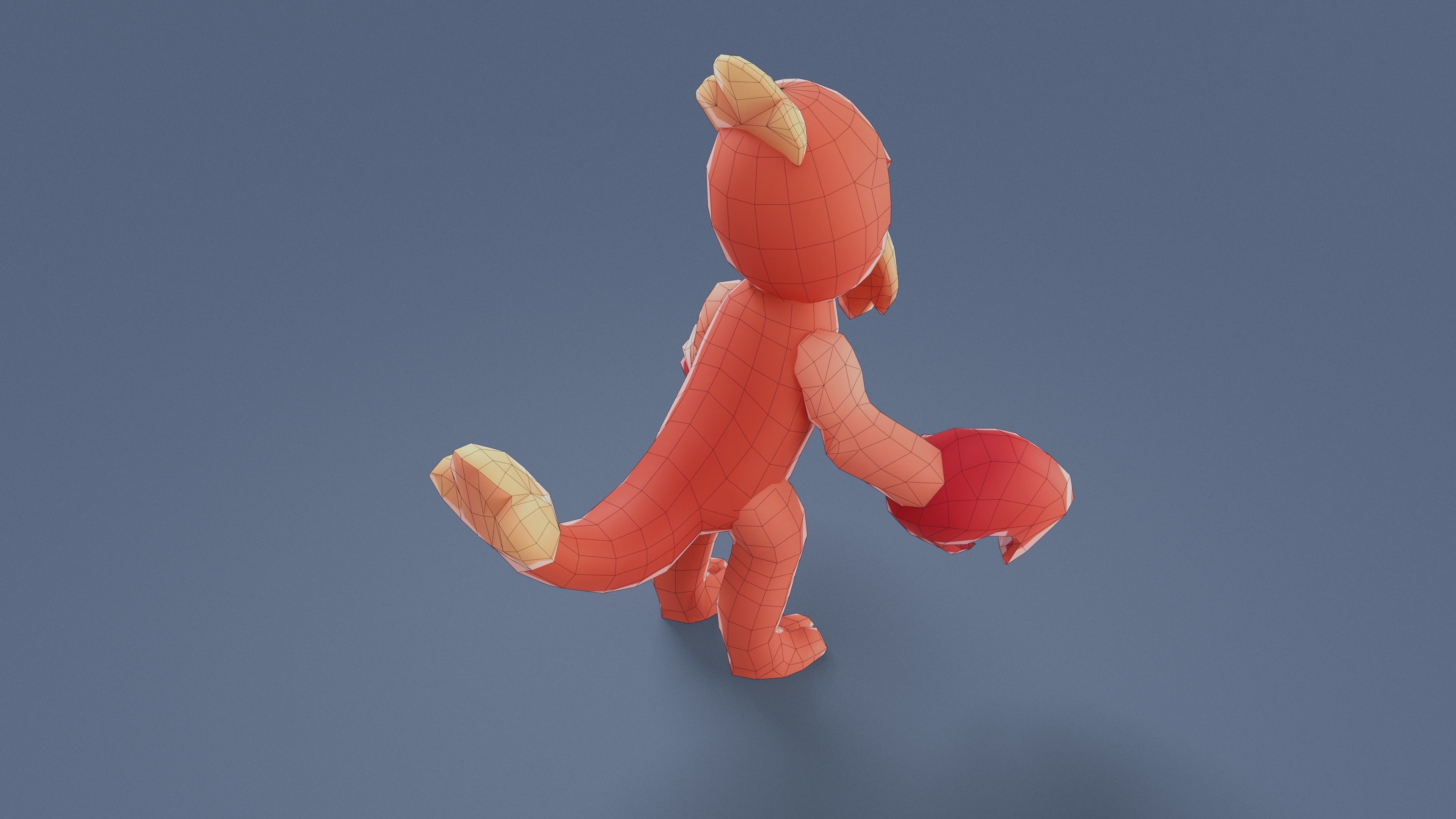 Cartoon Characters - Medium Lobster Warrior Low-poly 3D model_16
