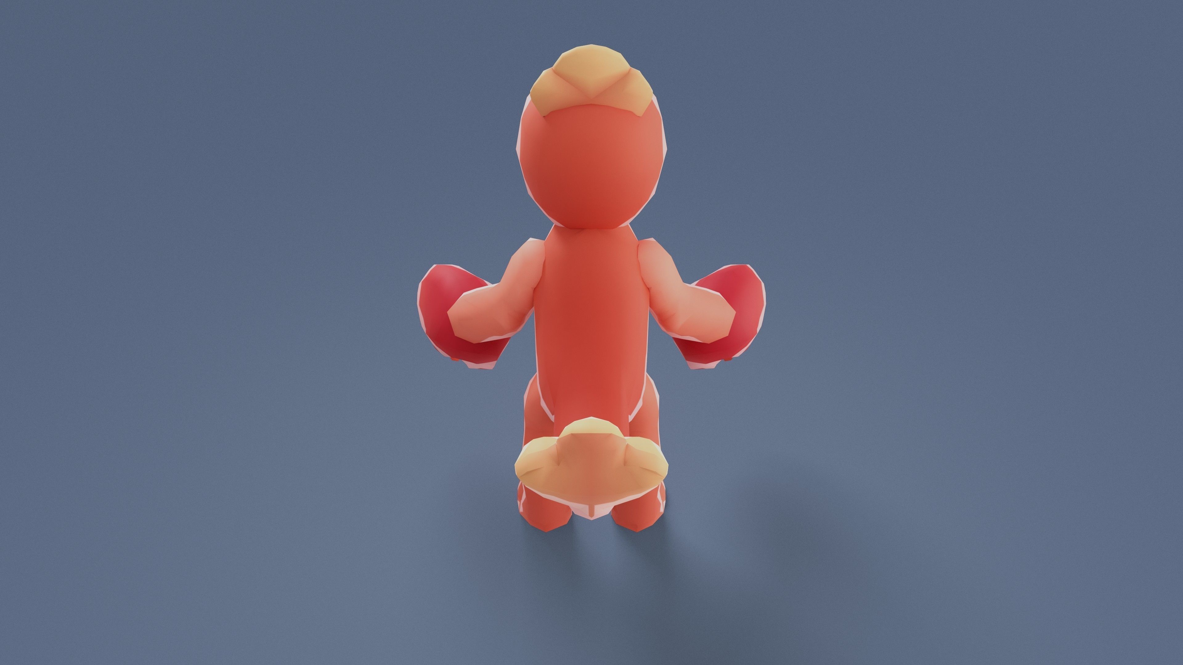 Cartoon Characters - Medium Lobster Warrior Low-poly 3D model_4