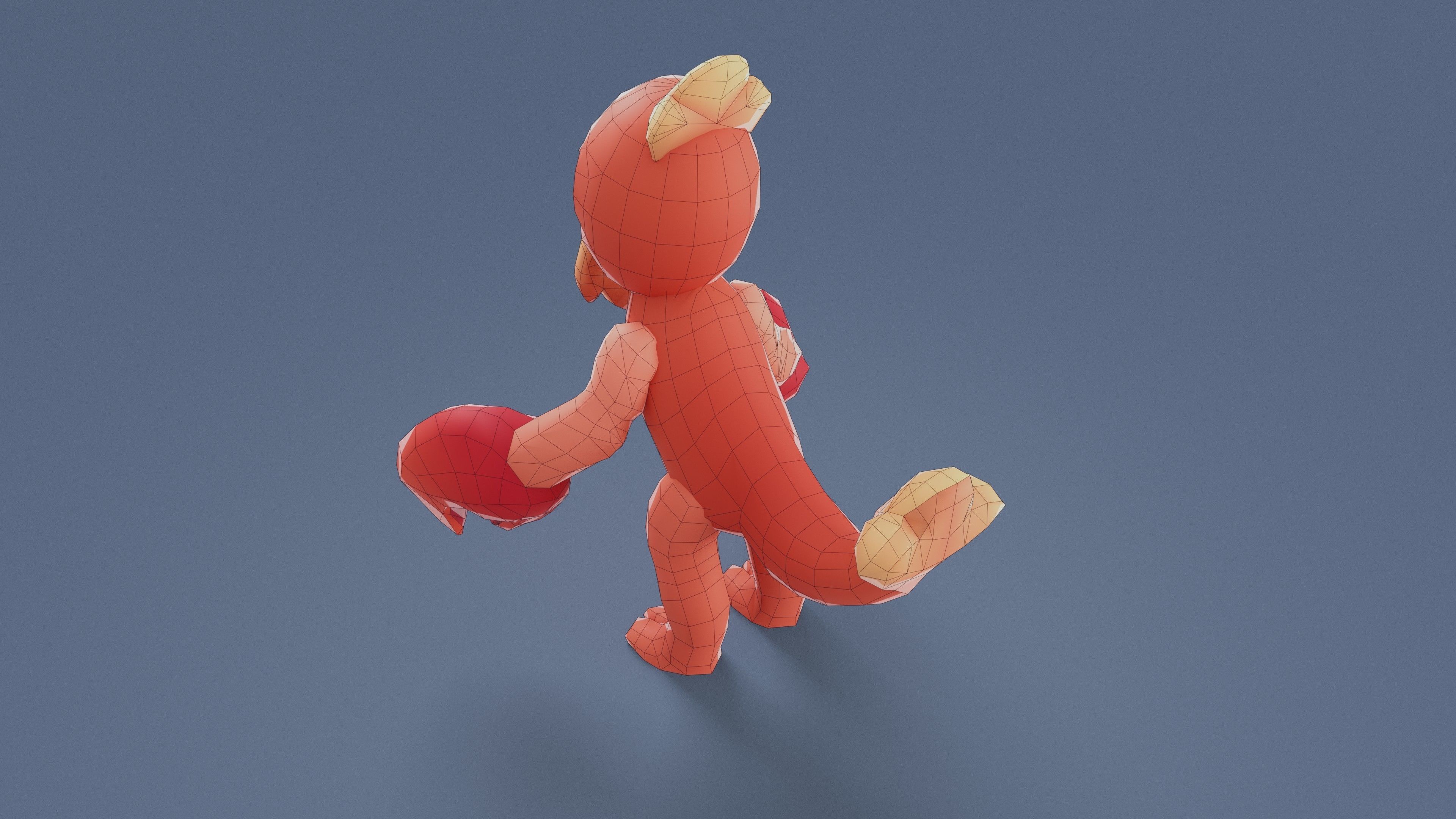Cartoon Characters - Medium Lobster Warrior Low-poly 3D model_14