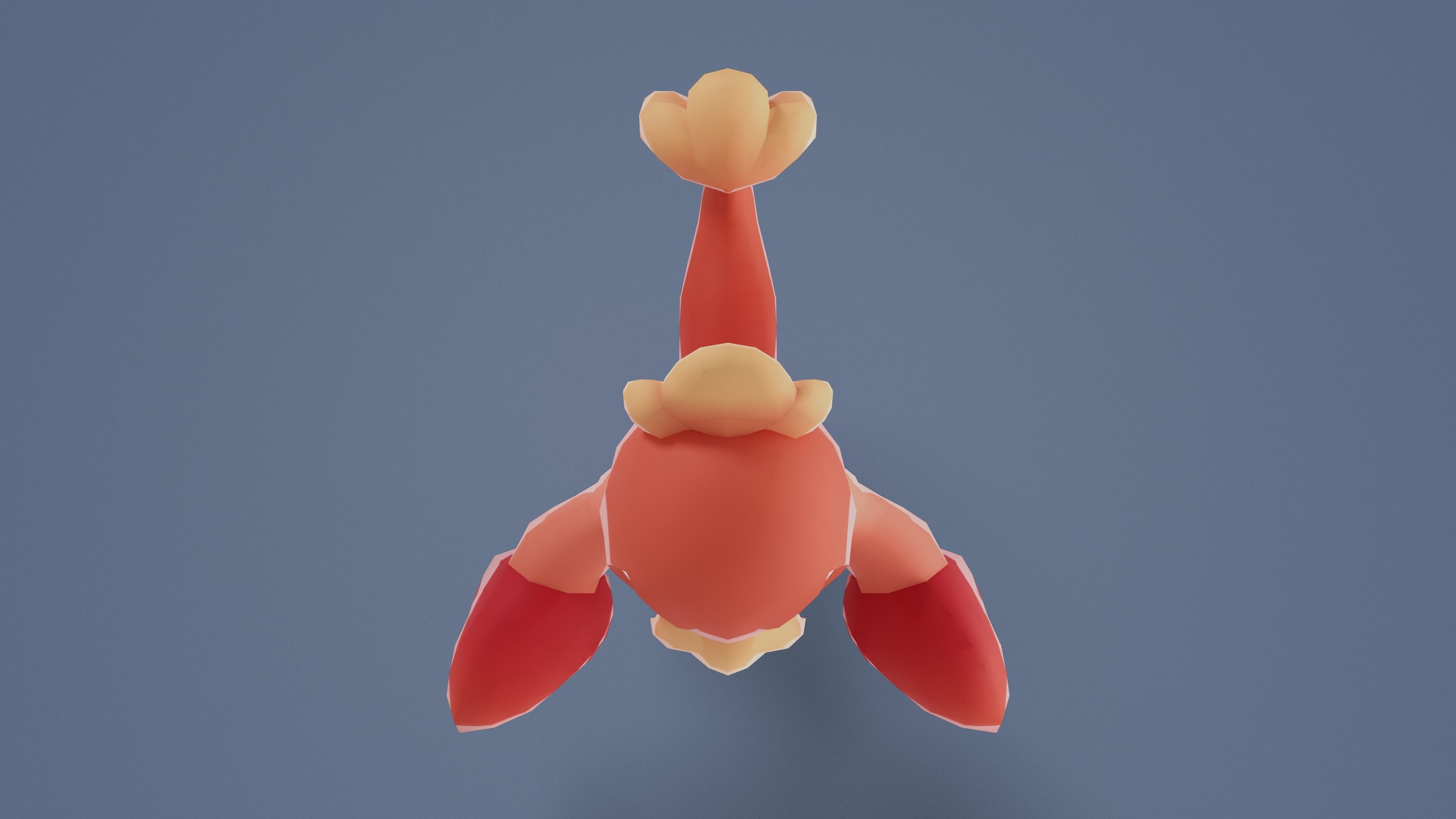 Cartoon Characters - Medium Lobster Warrior Low-poly 3D model_13