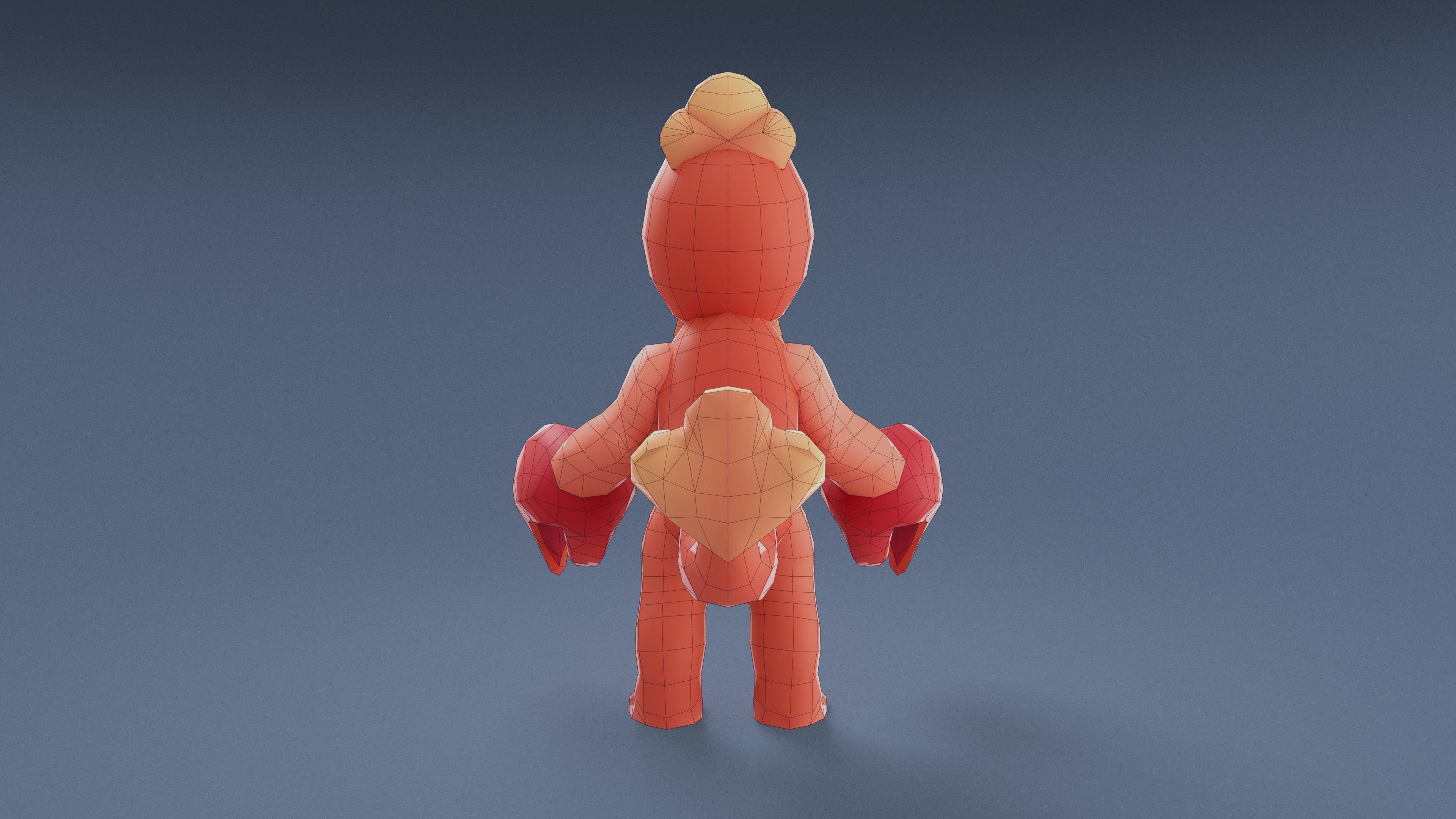 Cartoon Characters - Medium Lobster Warrior Low-poly 3D model_20