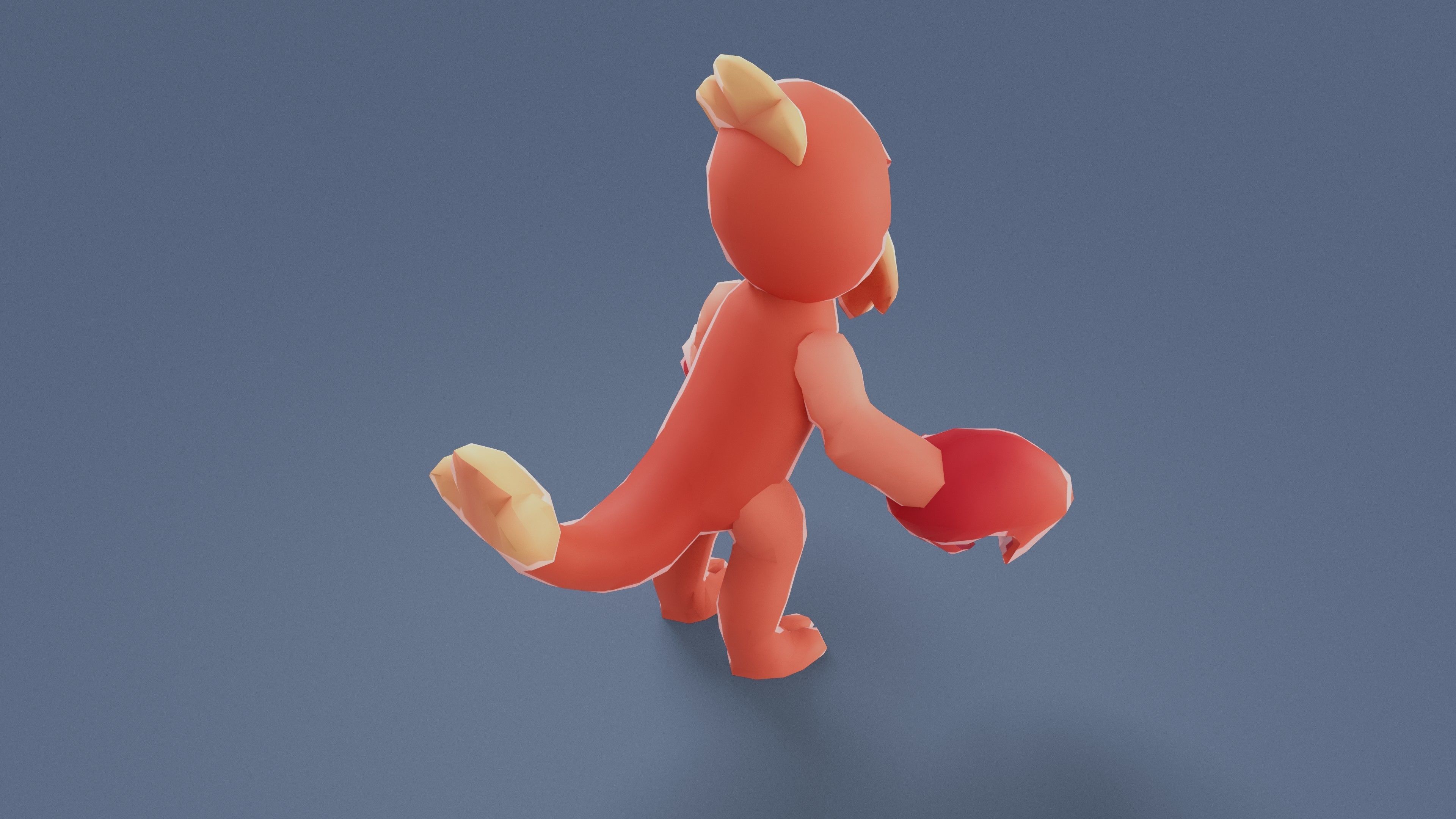Cartoon Characters - Medium Lobster Warrior Low-poly 3D model_5