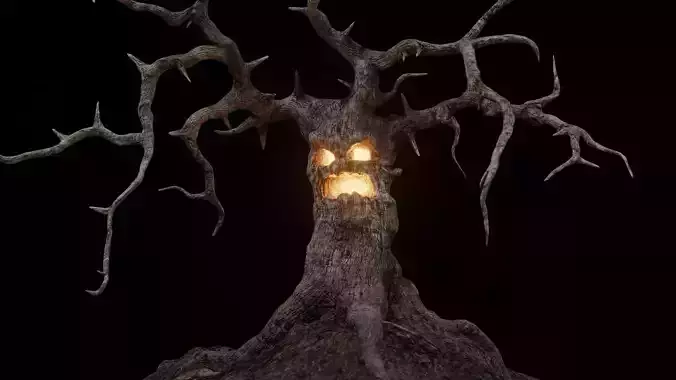 Haunted Ghost Tree Low-poly 3D model