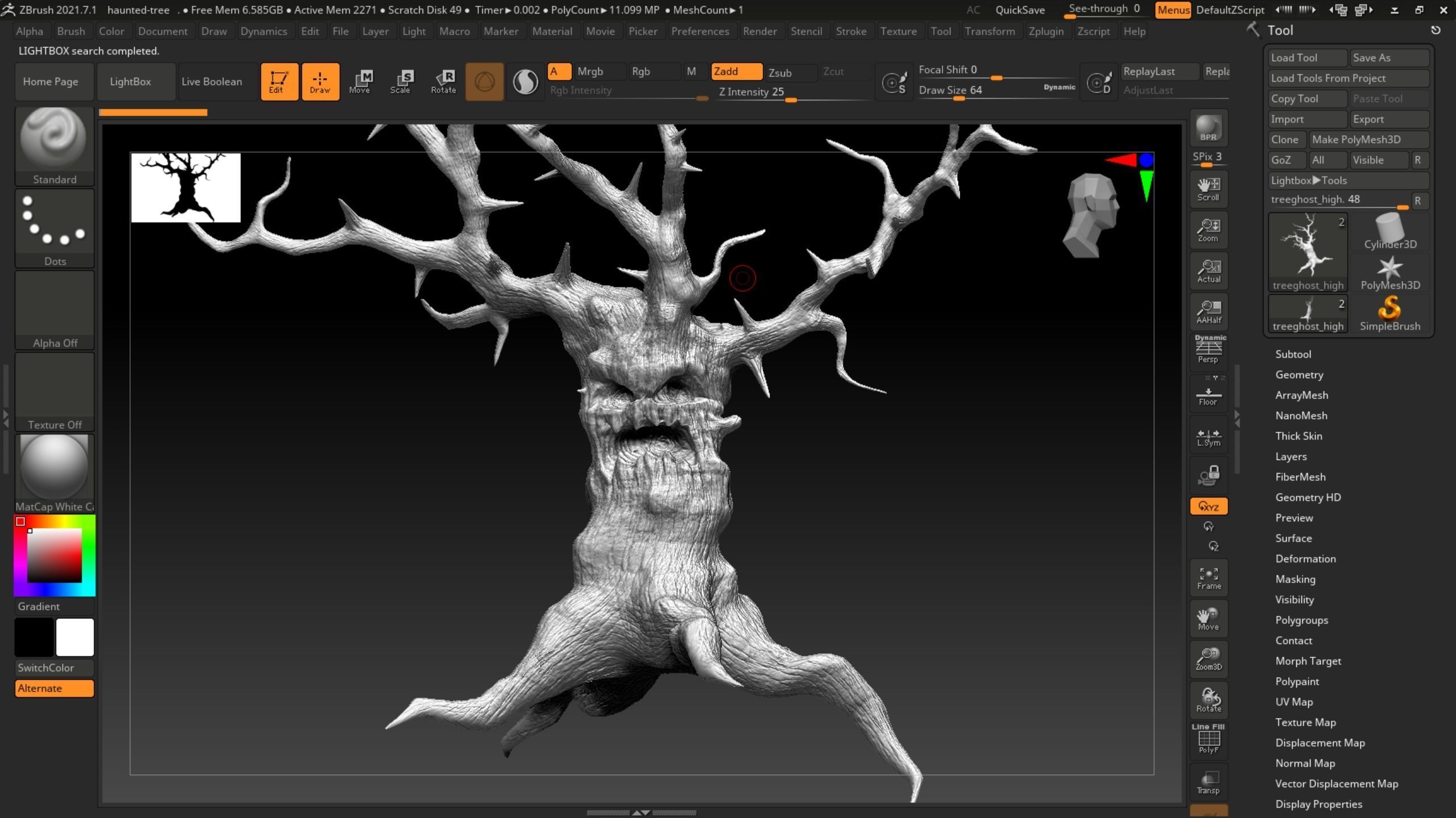 Haunted Ghost Tree Low-poly 3D model_11