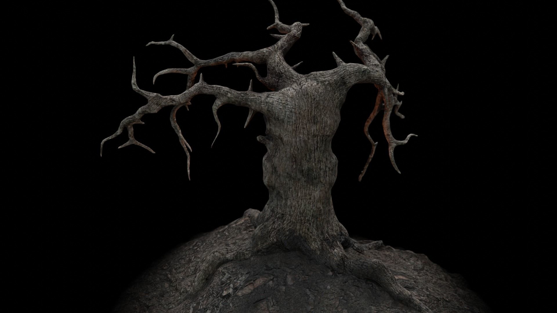 Haunted Ghost Tree Low-poly 3D model_14