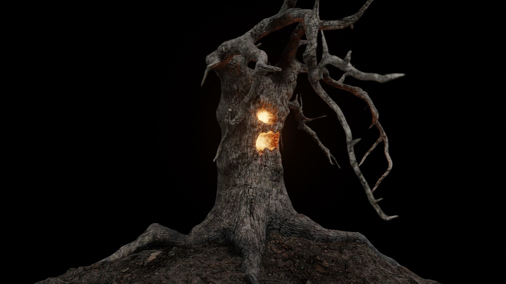 Haunted Ghost Tree Low-poly 3D model_20
