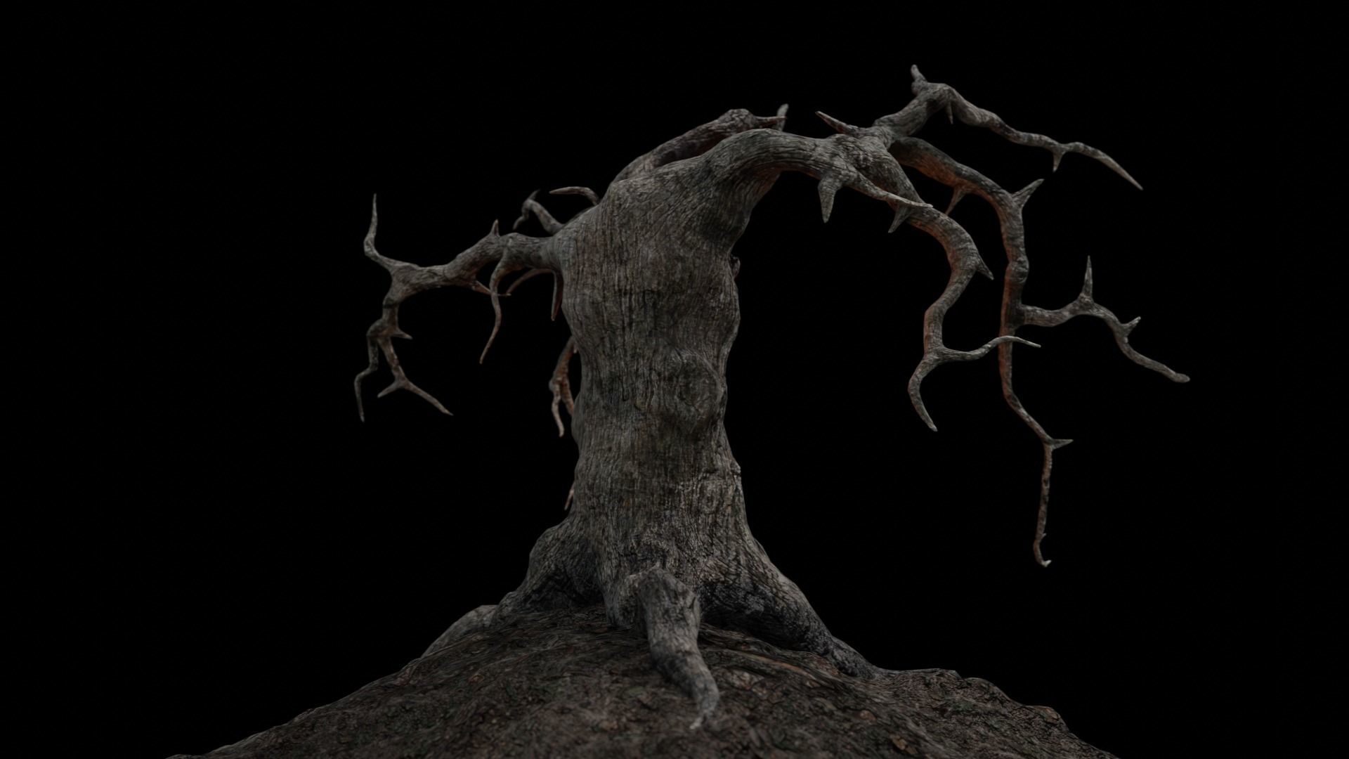 Haunted Ghost Tree Low-poly 3D model_9