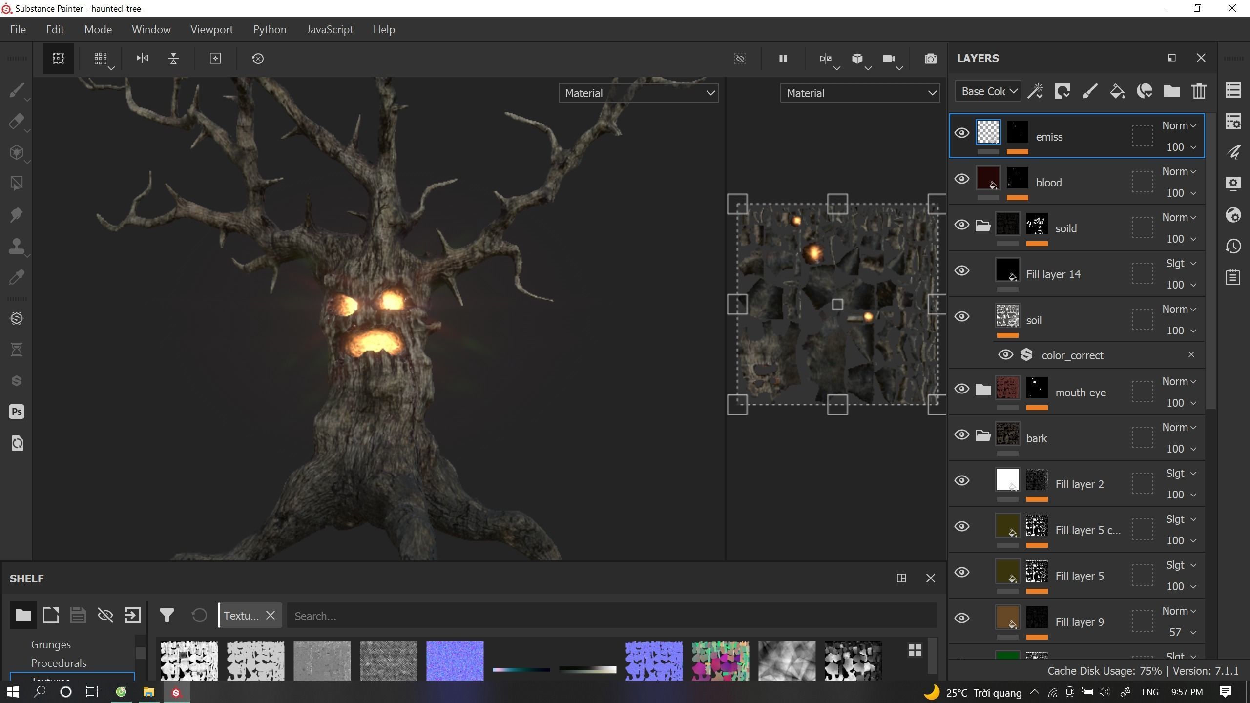 Haunted Ghost Tree Low-poly 3D model_10