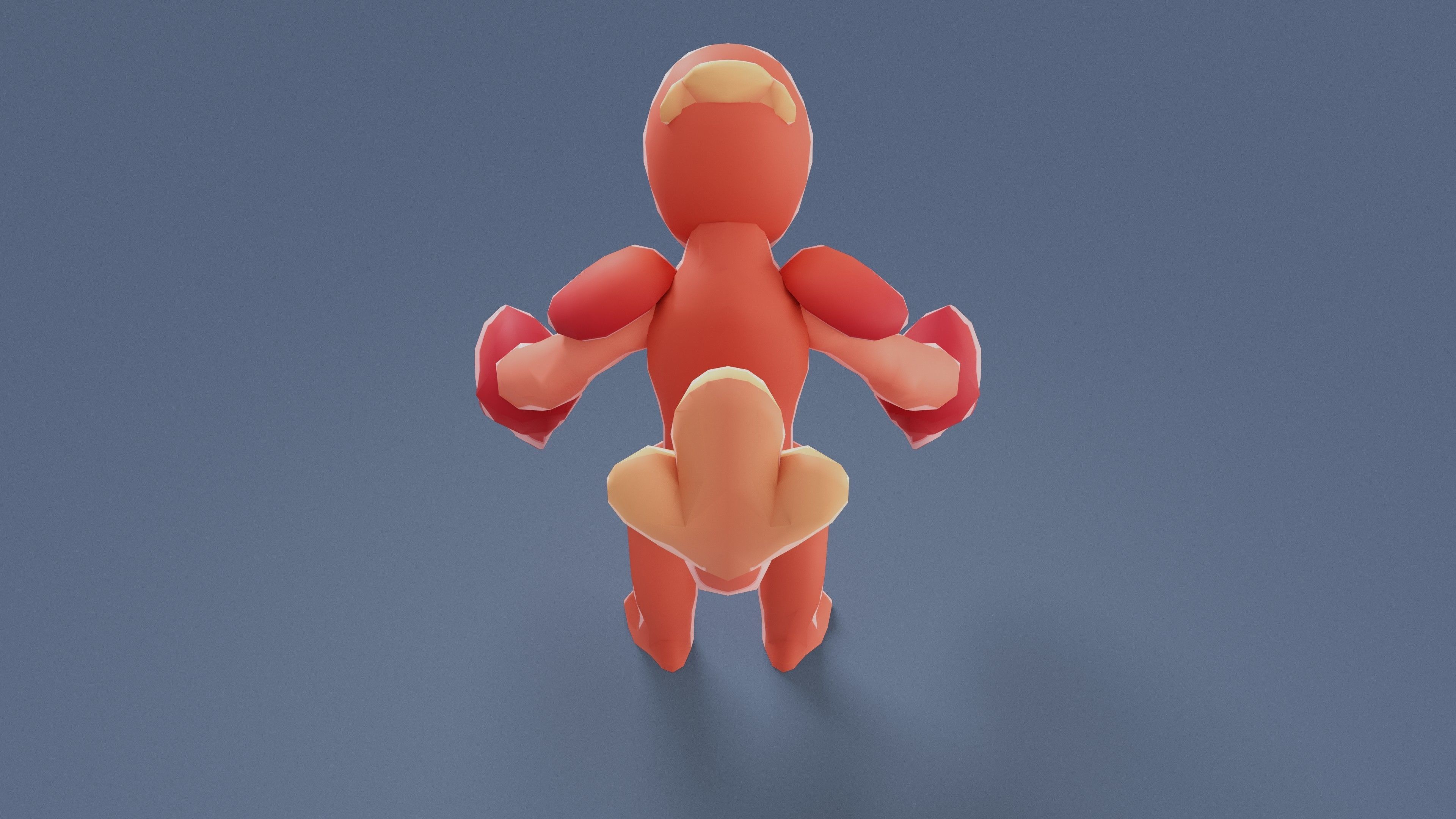 Cartoon Characters - Big Lobster Warrior Low-poly 3D model_4