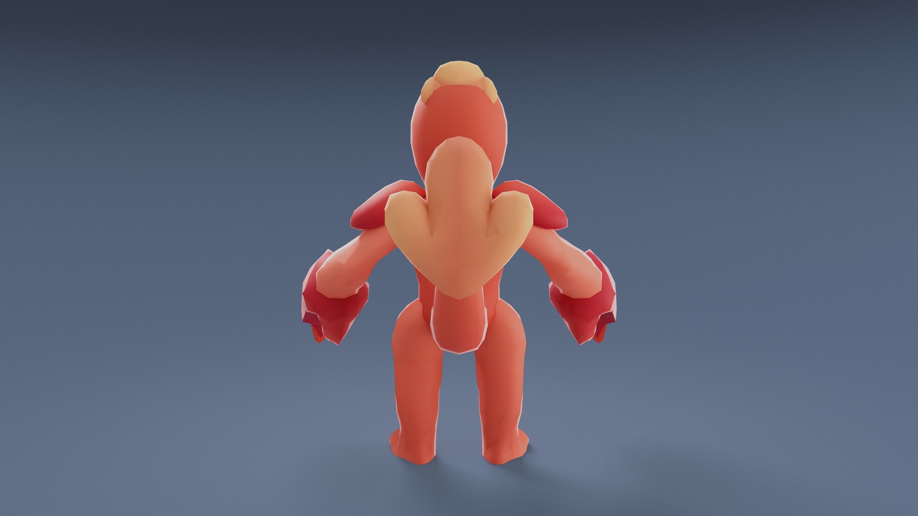 Cartoon Characters - Big Lobster Warrior Low-poly 3D model_9