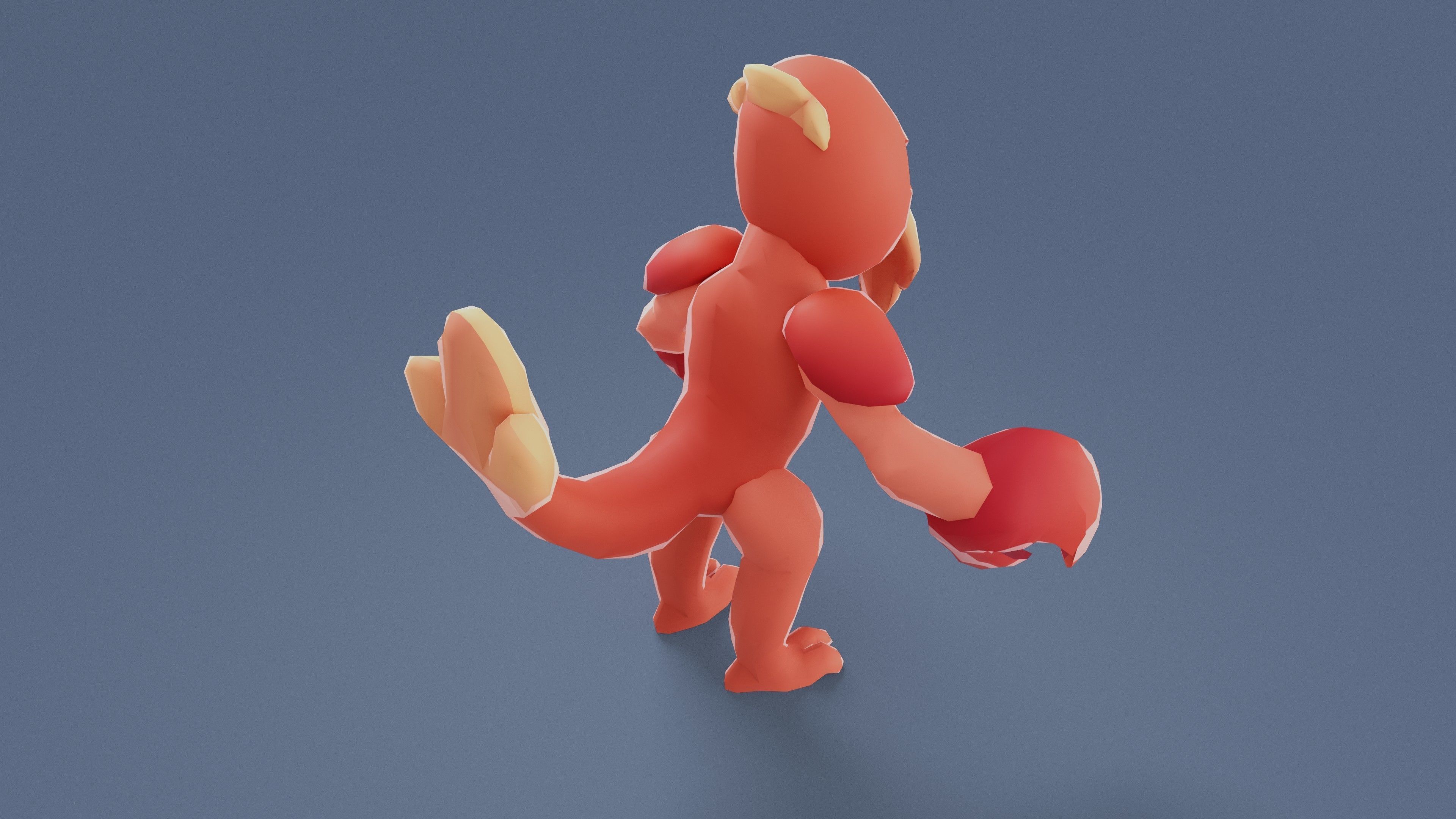 Cartoon Characters - Big Lobster Warrior Low-poly 3D model_5