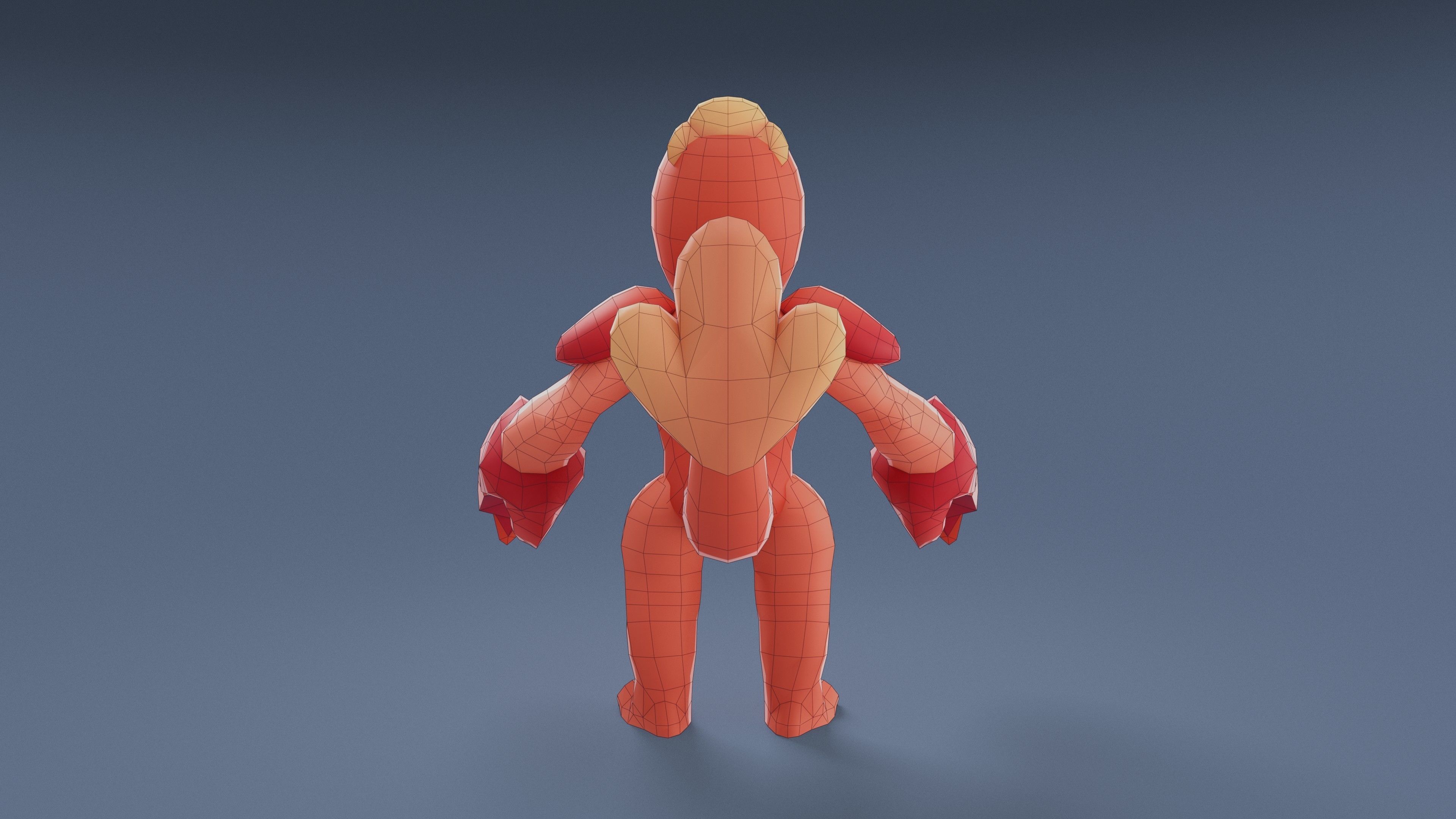 Cartoon Characters - Big Lobster Warrior Low-poly 3D model_20