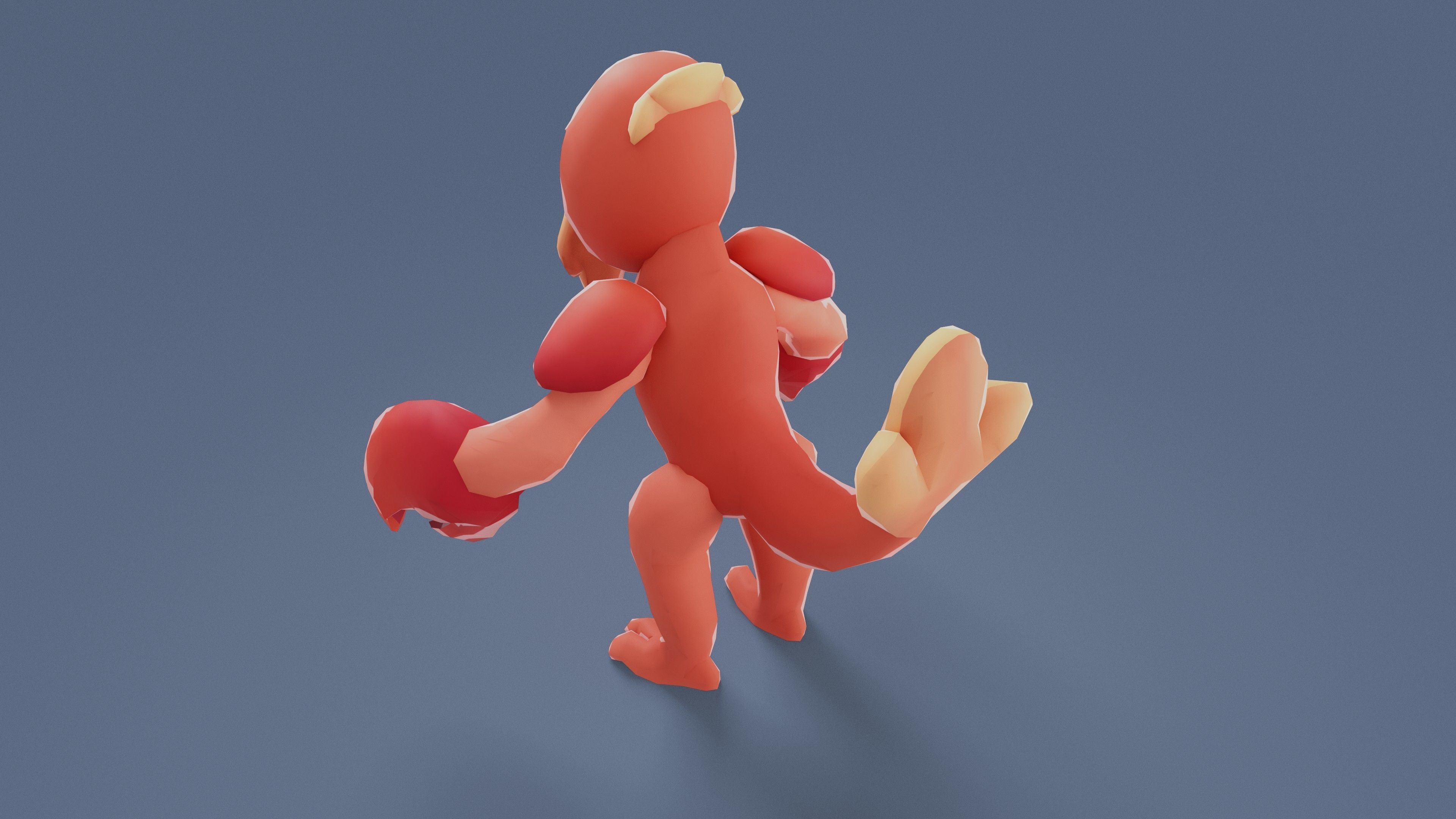 Cartoon Characters - Big Lobster Warrior Low-poly 3D model_3